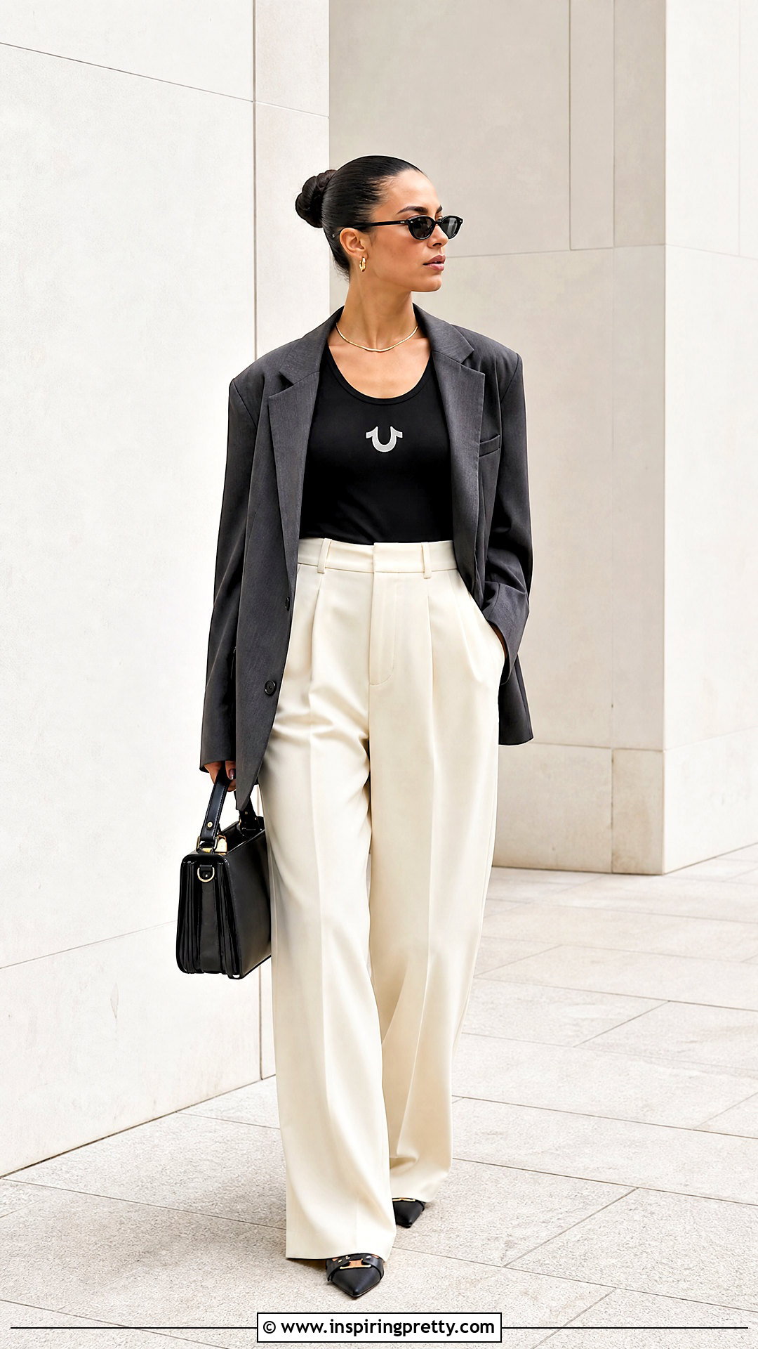 True Religion Tank Top With Wide Leg Trousers - 25 true religion tank tops outfit ideas