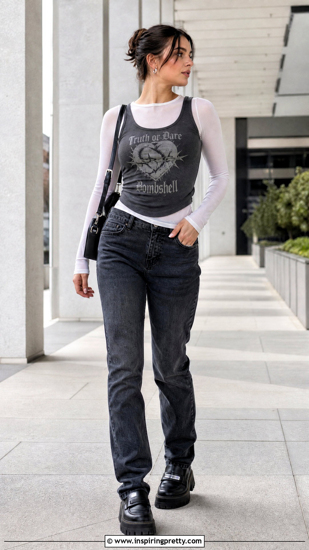 Truth Or Dare Bombshell Tank Top Over A Long Sleeve Top - 20 truth or dare bombshell tank top outfit ideas
