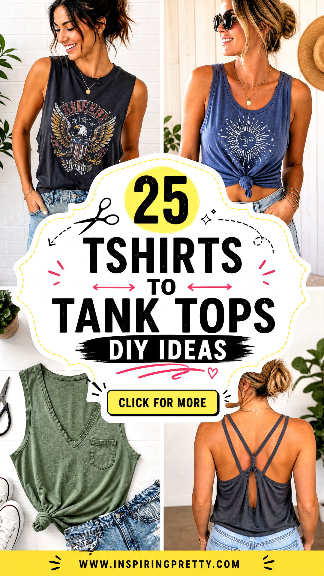 25 Tshirts to Tank Tops DIY Ideas for Easy Summer Upcycles - 25 Tshirts to Tank Tops DIY Ideas for Easy Summer Upcycles