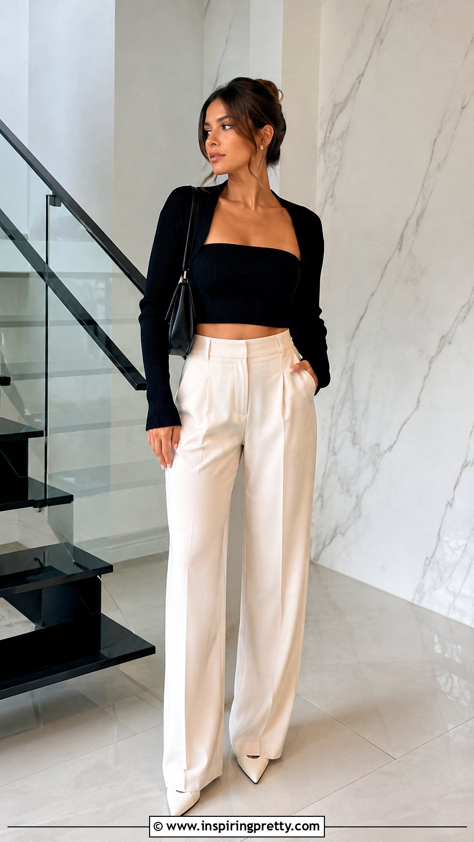 Tube Crop Top With Bolero And Trousers - 50 crop top ideas