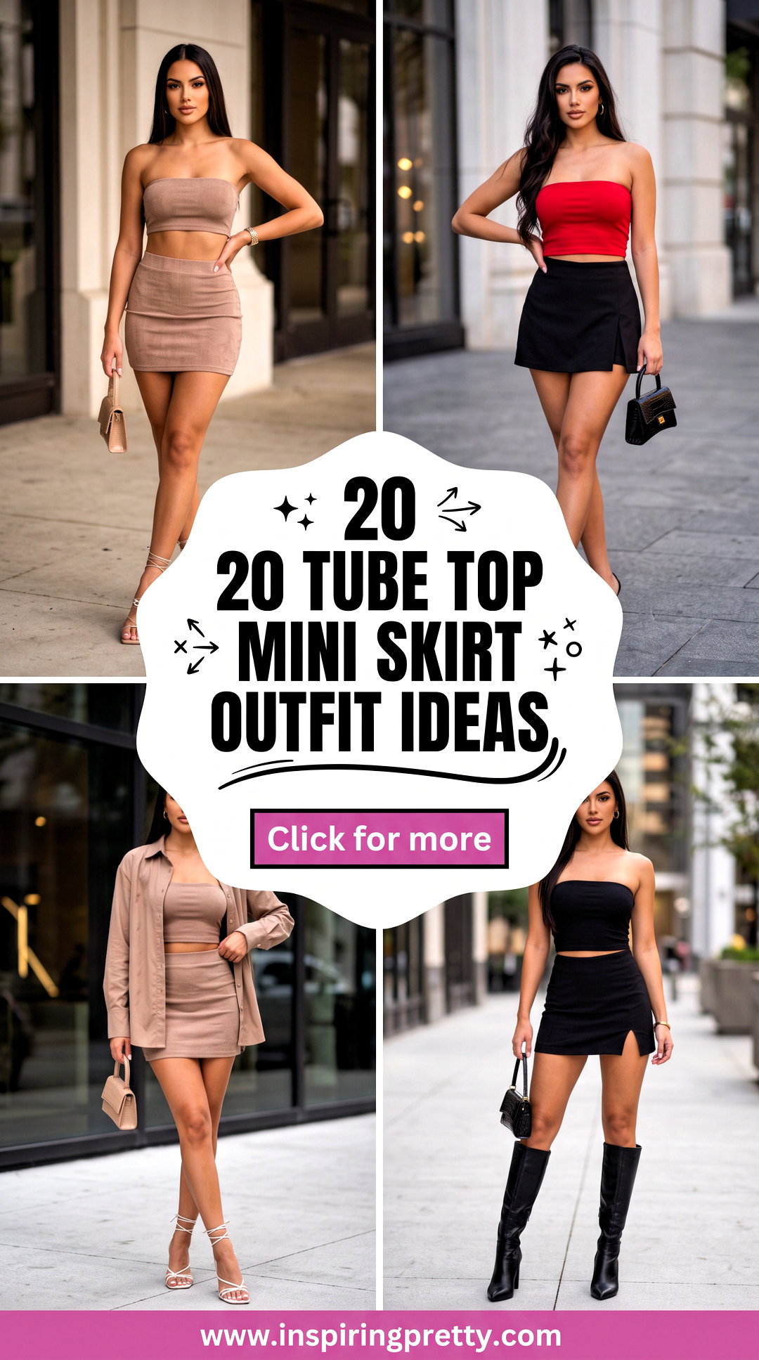 20 Tube Top Mini Skirt Outfit Ideas for Chic Going-Out Style - 20 Tube Top Mini Skirt Outfit Ideas for Chic Going-Out Style