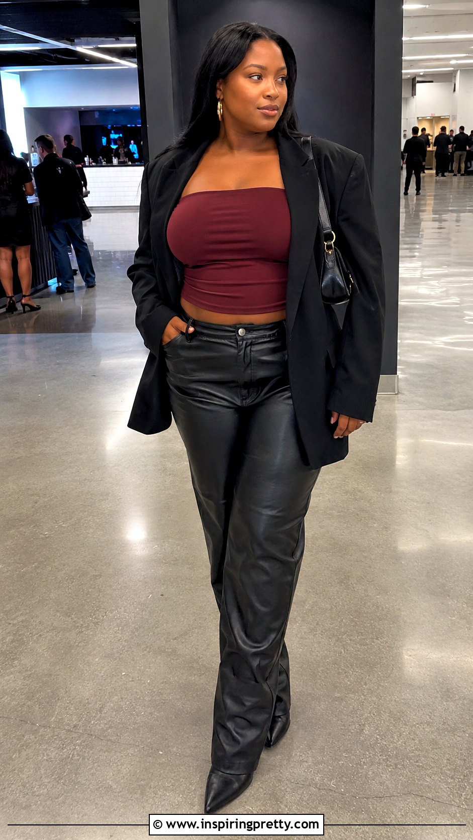Tube Top Outfit With Leather Pants - 50 tube top outfit black women