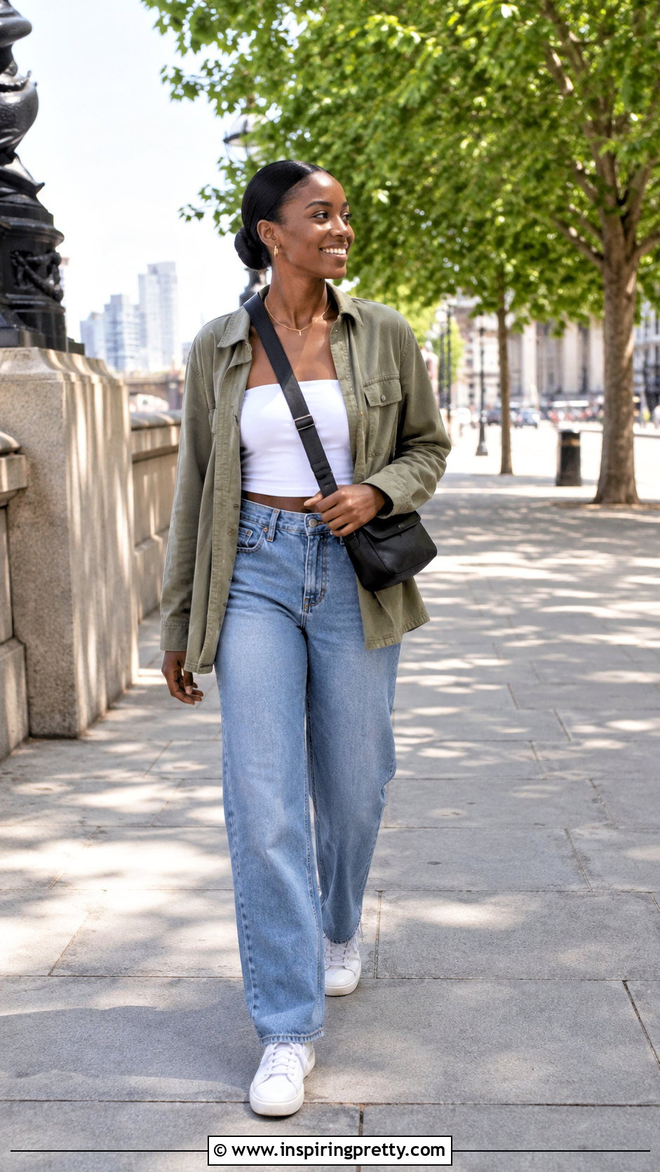 Tube Top Outfit With Utility Jacket - 50 tube top outfit black women