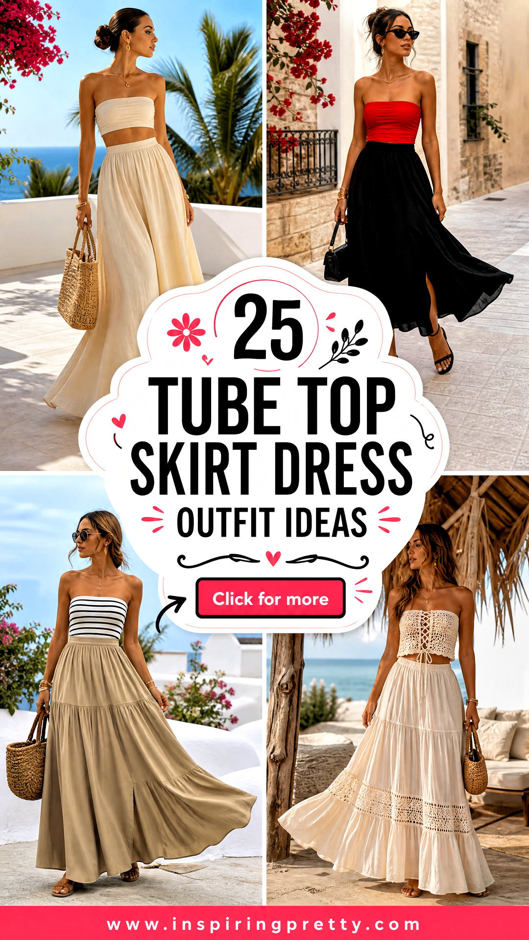 25 Tube Top Skirt Dress Outfit Ideas for Effortless Style - 25 Tube Top Skirt Dress Outfit Ideas for Effortless Style