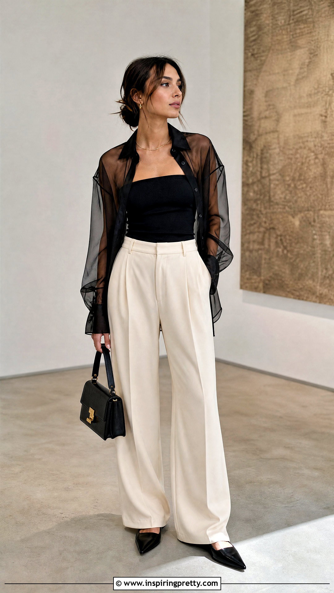 Tube Top Under Sheer Shirt - 50 tube top outfit ideas