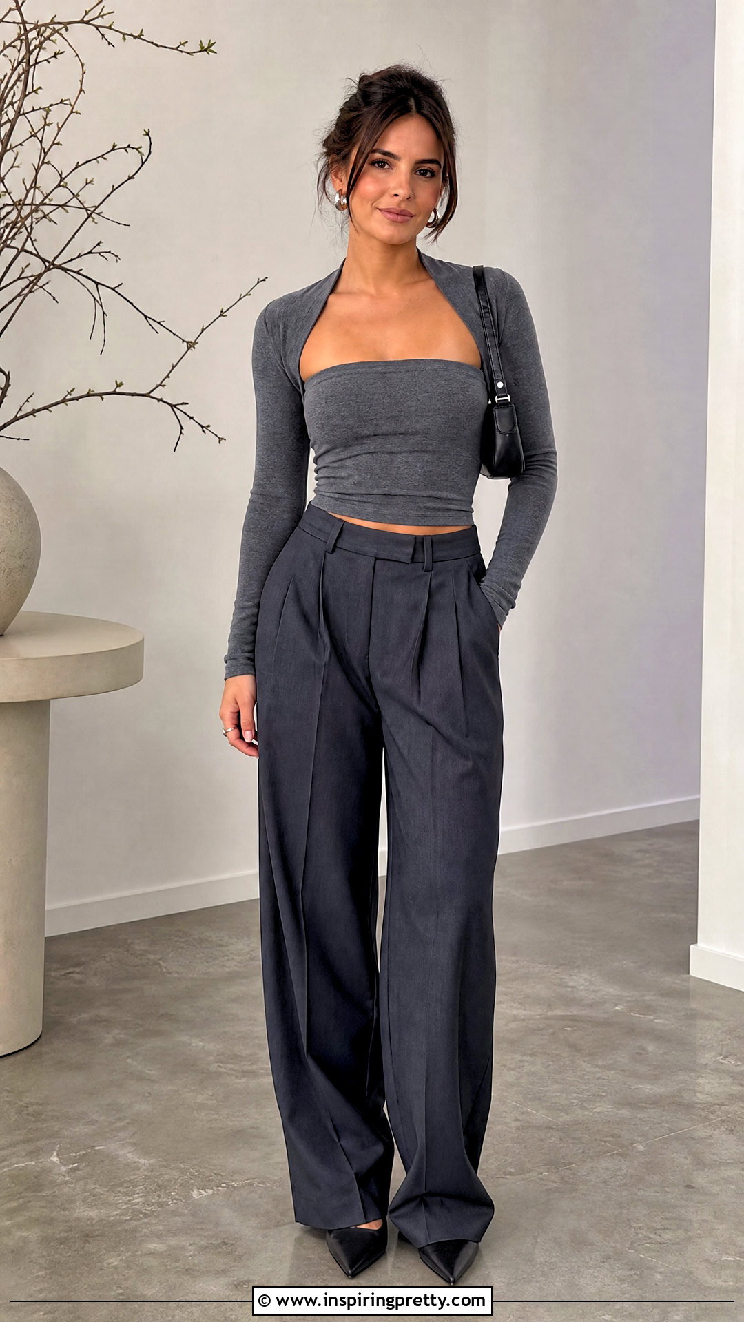 Tube Top With Bolero And Trousers - 50 tube top outfit ideas