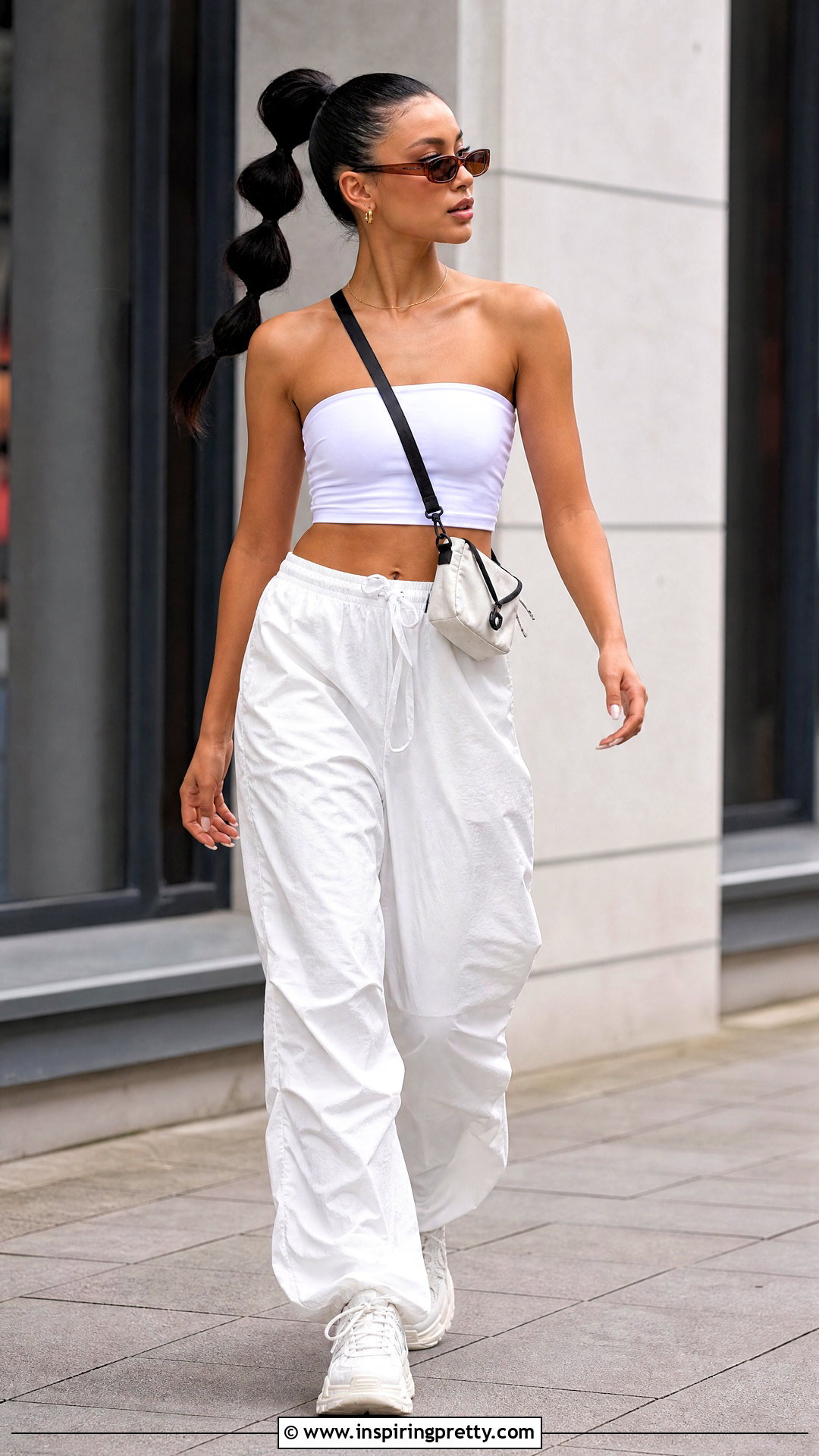 Tube Top With Bubble Ponytail - 50 tube top hairstyle ideas