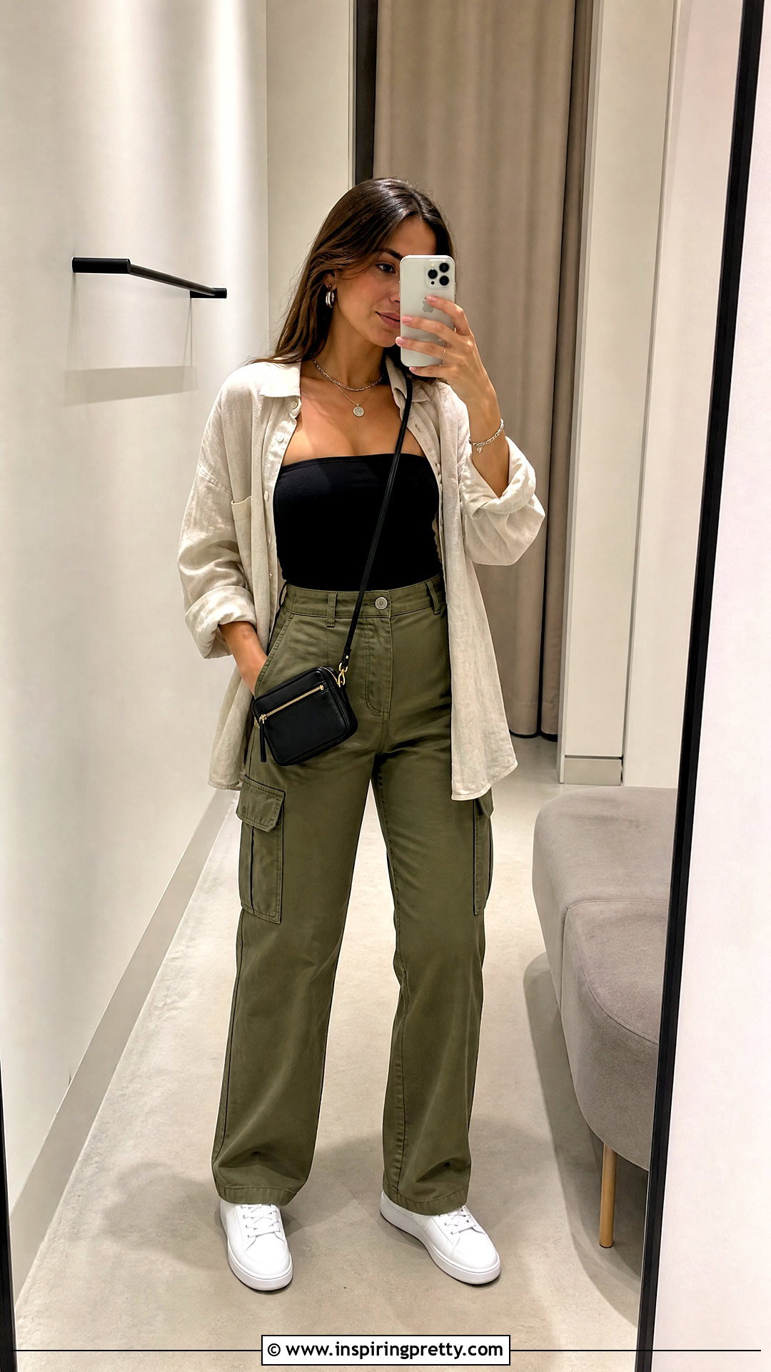 Tube Top With Cargo Pants - 50 pinterest tops outfit ideas