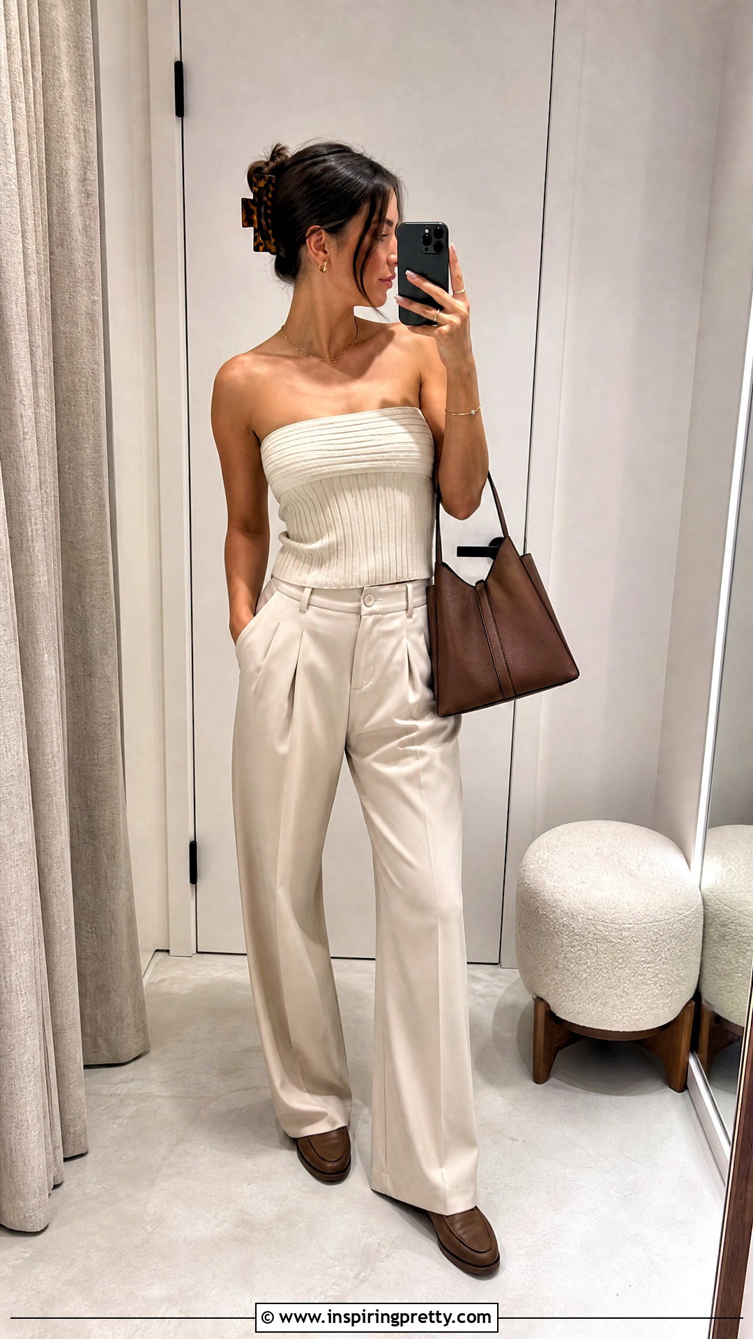 Tube Top With Claw Clip Twist - 50 tube top hairstyle ideas