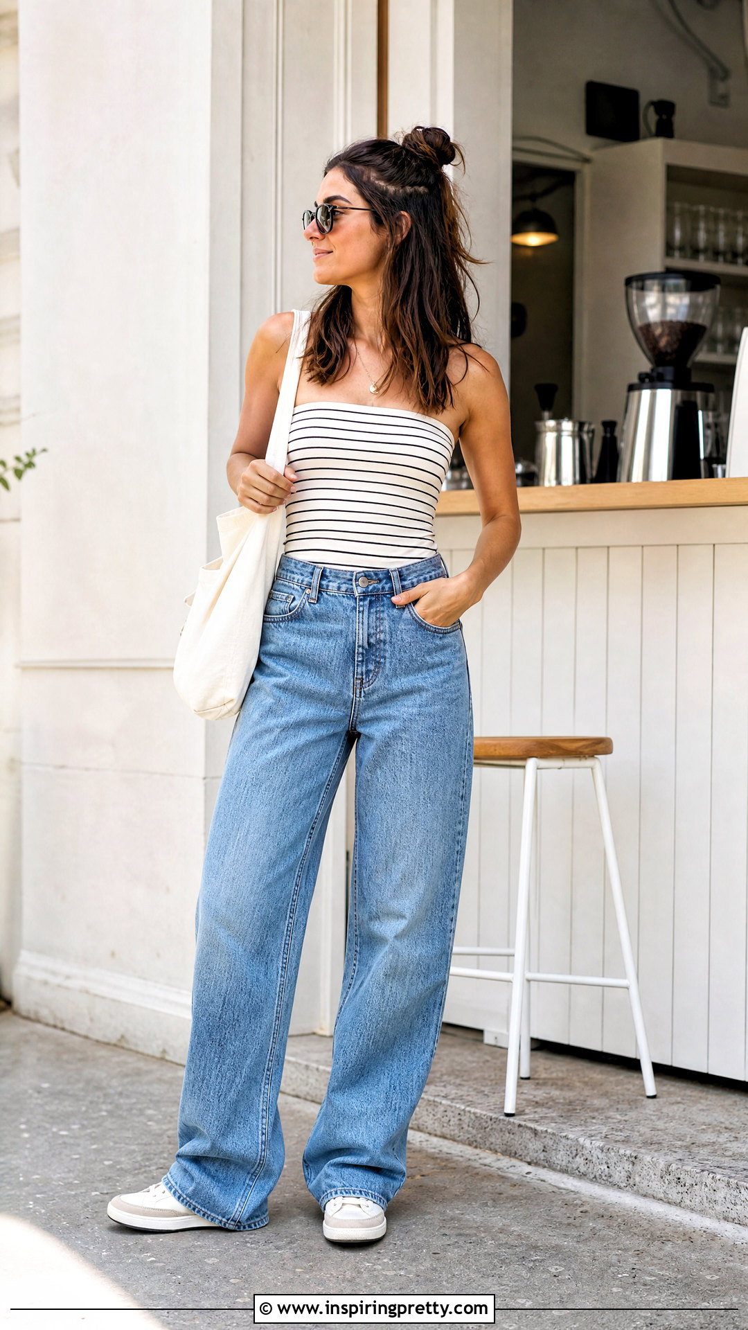Tube Top With Half Up Bun - 50 tube top hairstyle ideas