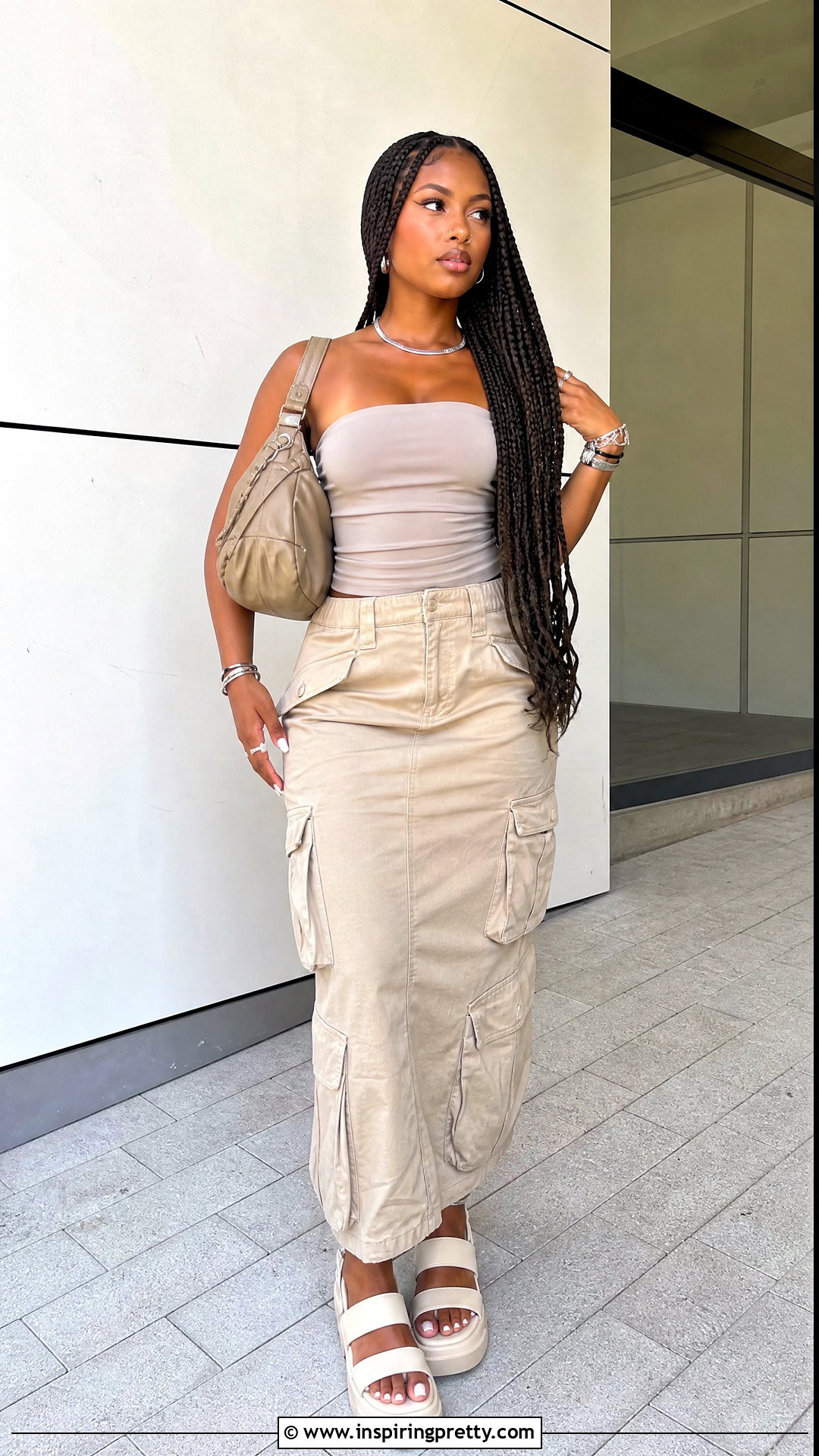 Tube Top With Knotless Box Braids - 50 tube top hairstyle ideas