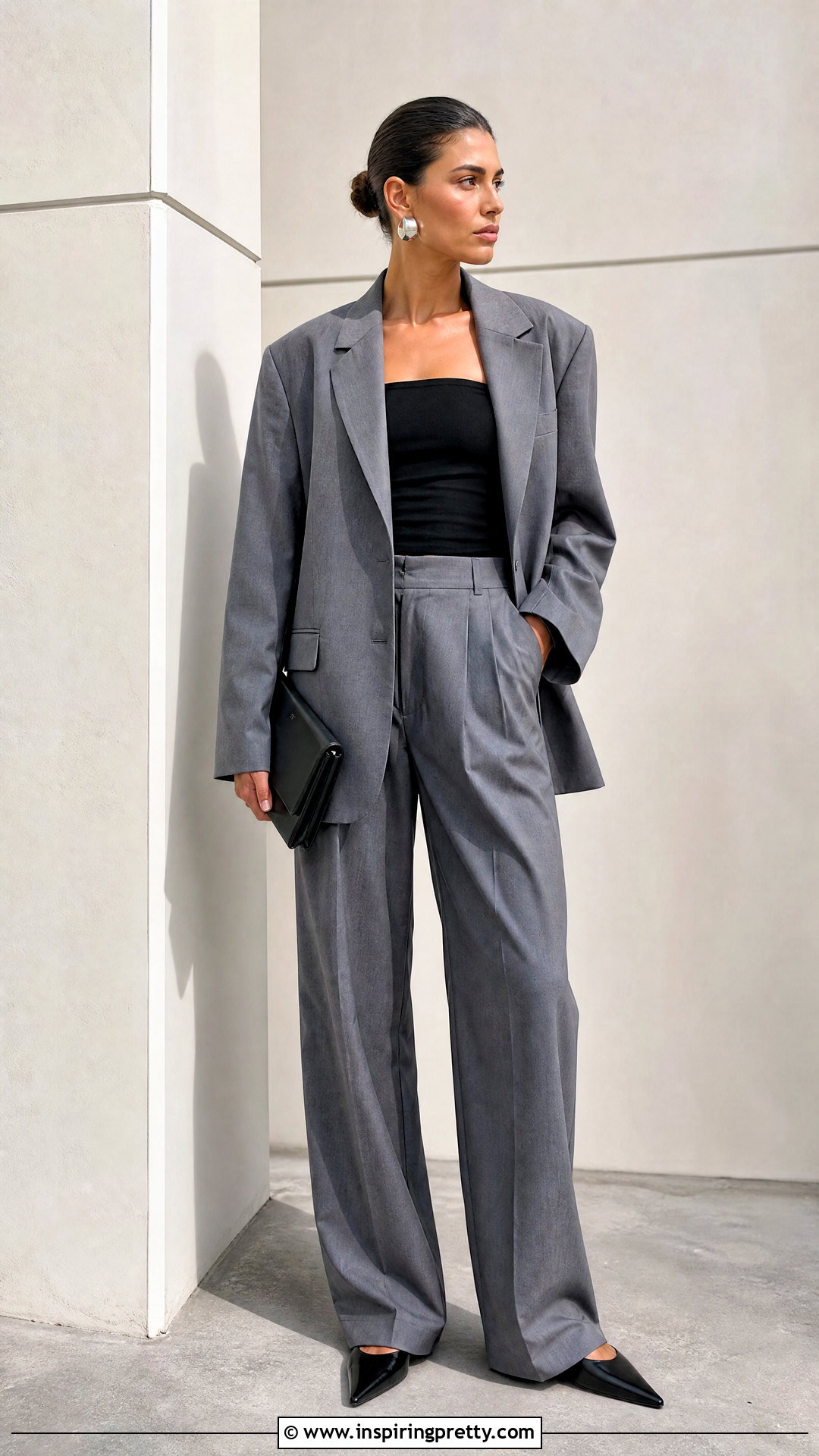 Tube Top With Oversized Blazer - 50 aesthetic tops for women