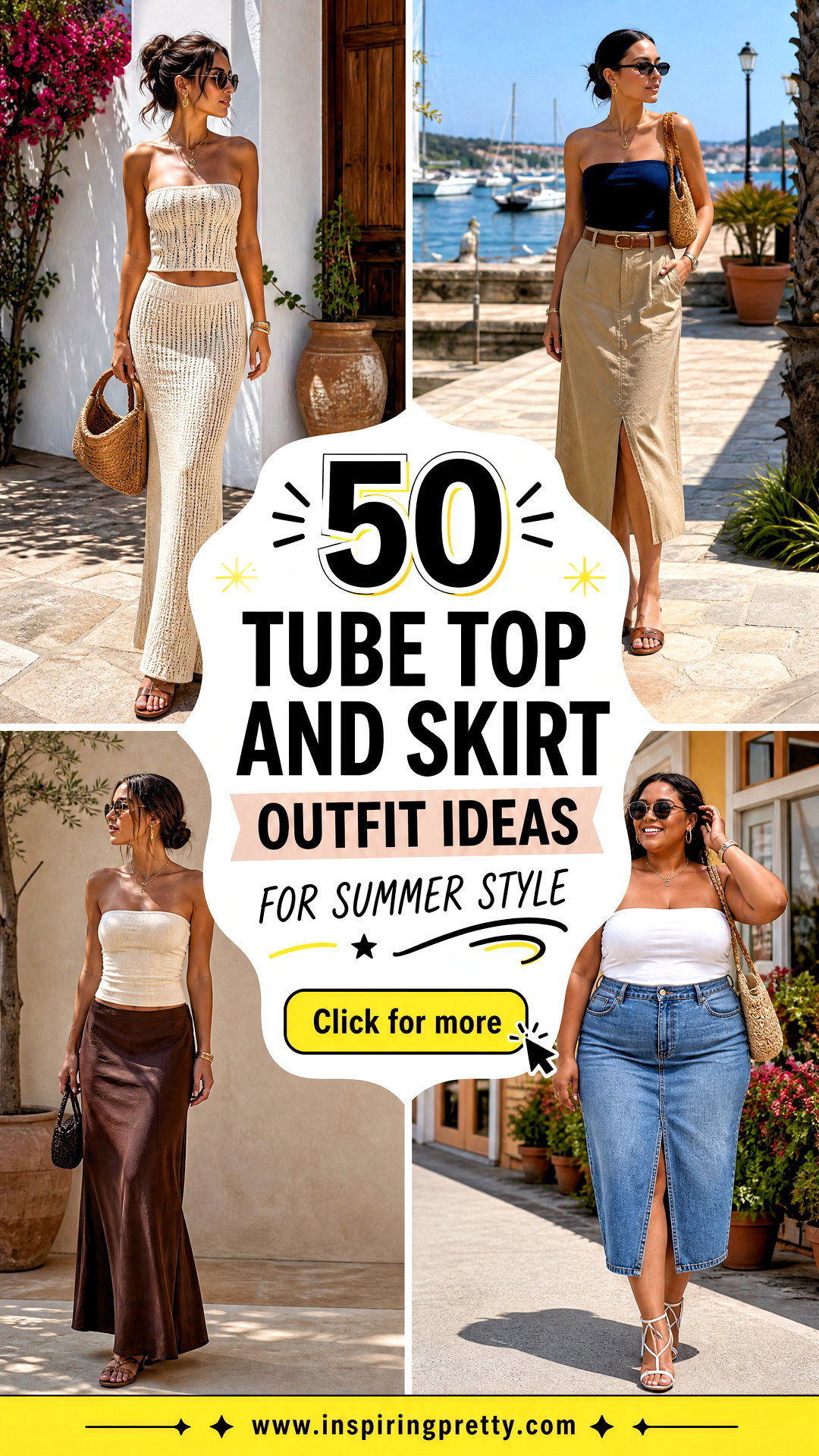50 Tube Top and Skirt Outfit Ideas for Summer Style - 50 Tube Top and Skirt Outfit Ideas for Summer Style