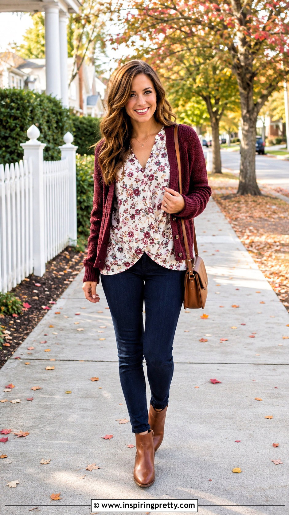 Tulip Hem Top With a Cardigan and Slim Jeans - 25 Tulip Hem Top outfit ideas
