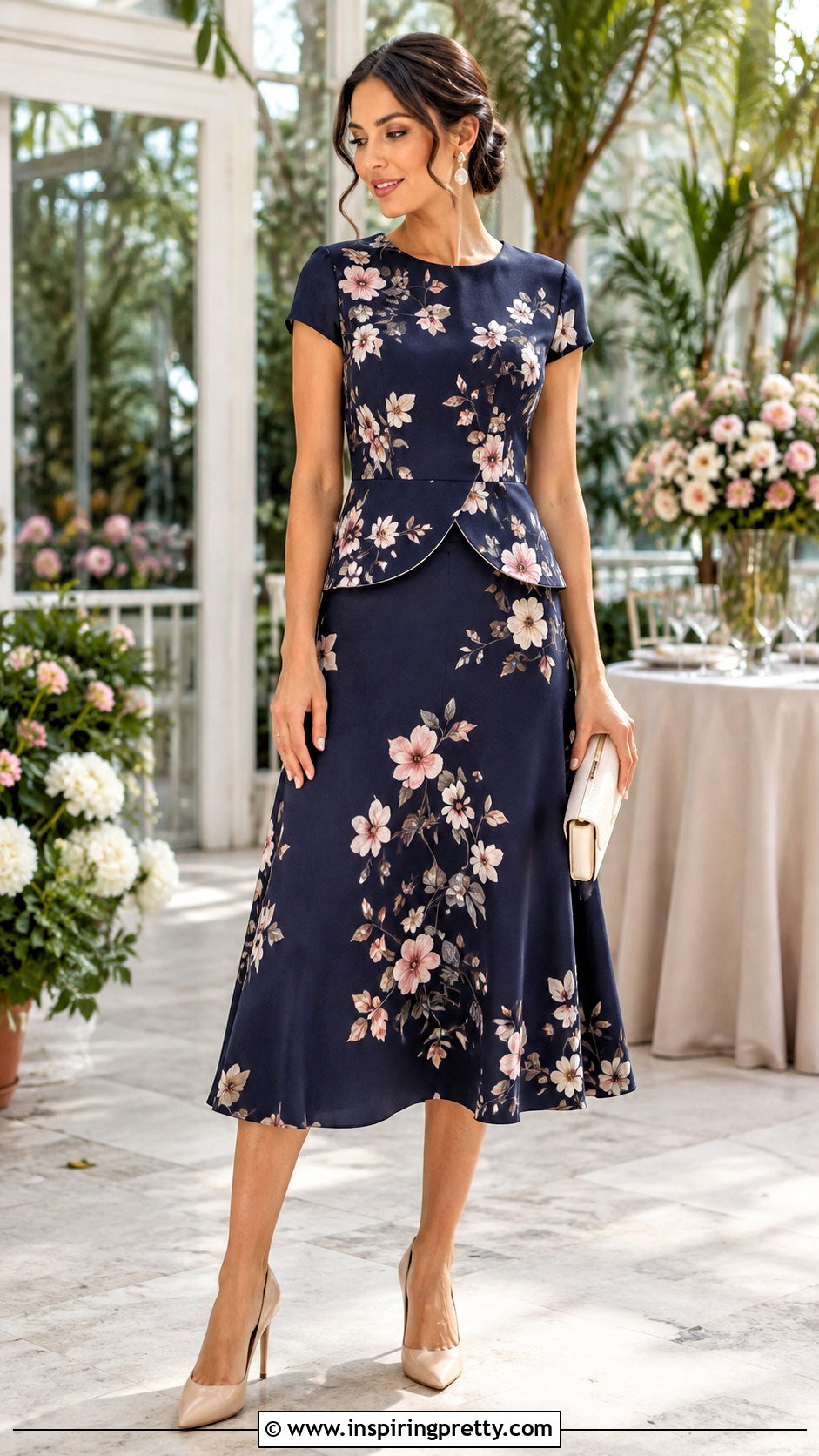 Tulip Hem Top With a Matching Skirt and Heels - 25 Tulip Hem Top outfit ideas
