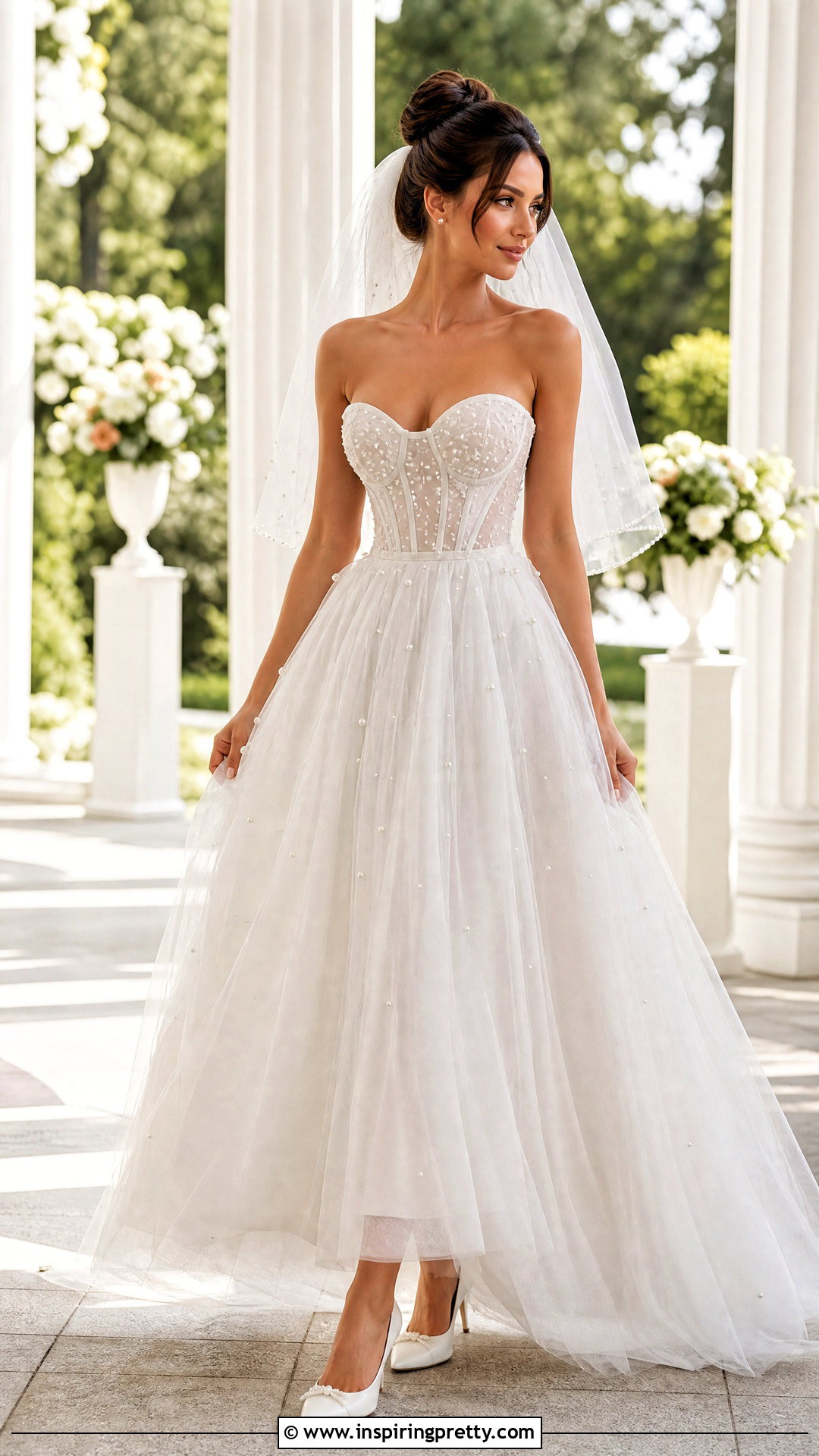 Tulle A Line Bustier Wedding Dress - 25 wedding dress with bustier top outfit ideas