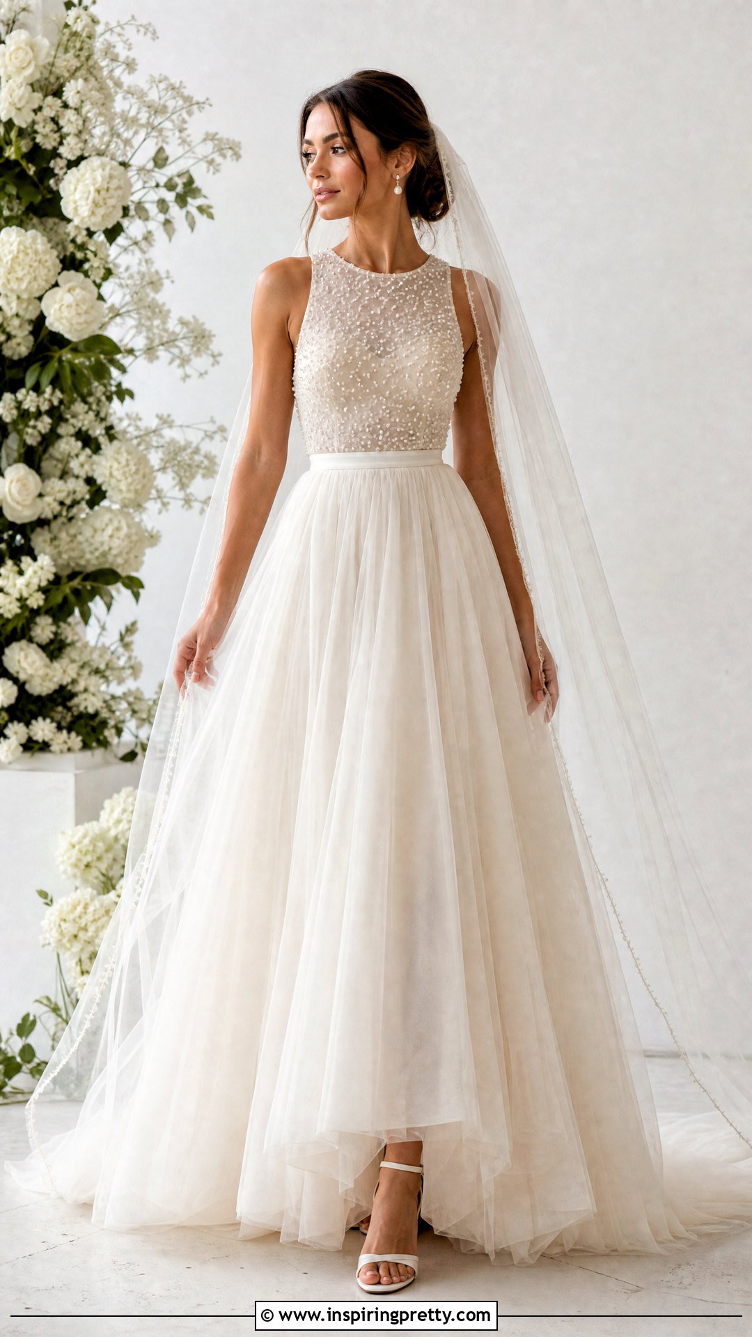 Tulle Wedding Skirt With Pearl Beaded Top - 25 Tulle Wedding Skirt And Top outfit ideas
