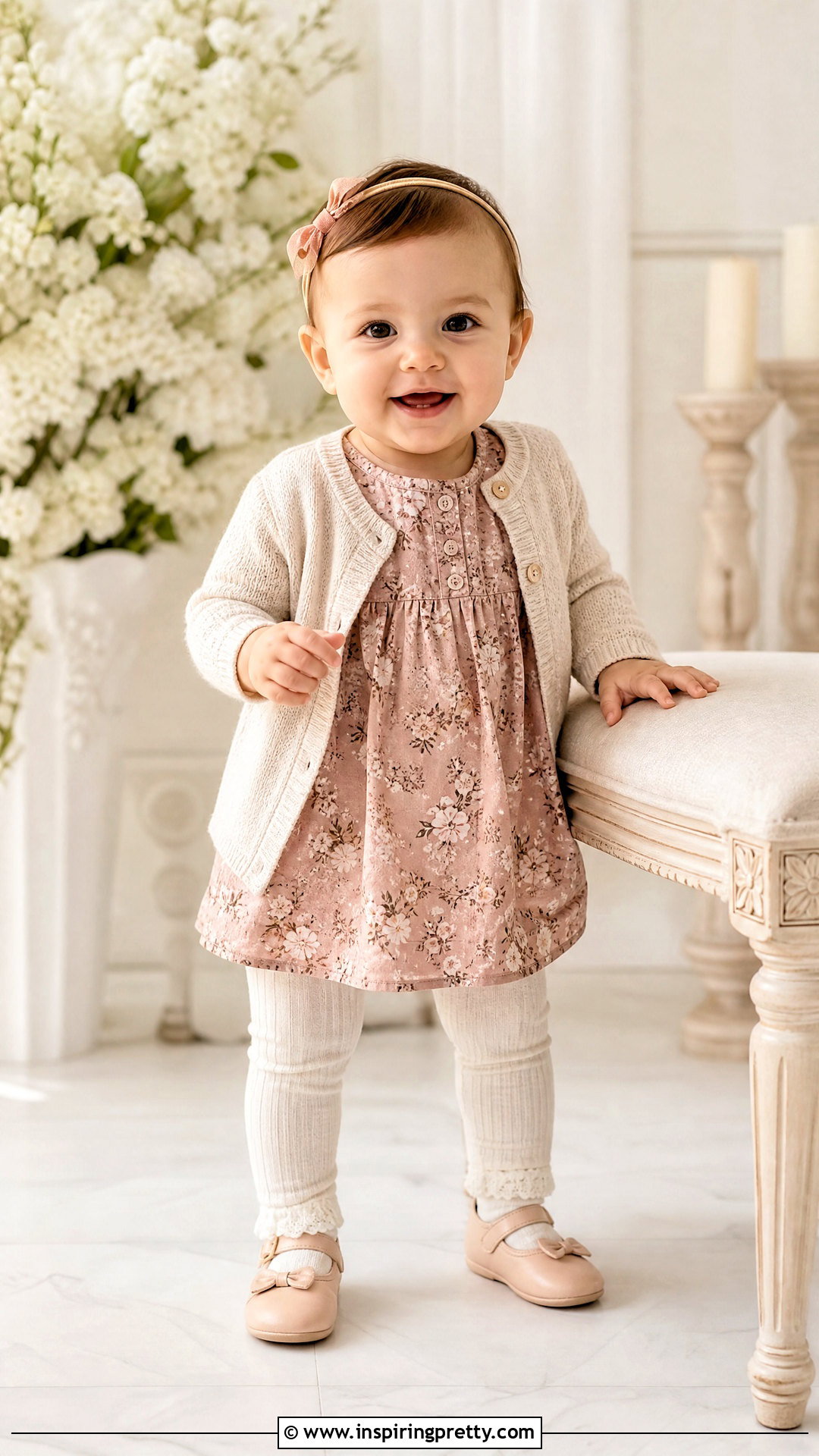Tunic Baby Top With Footless Tights - 50 baby tops designs