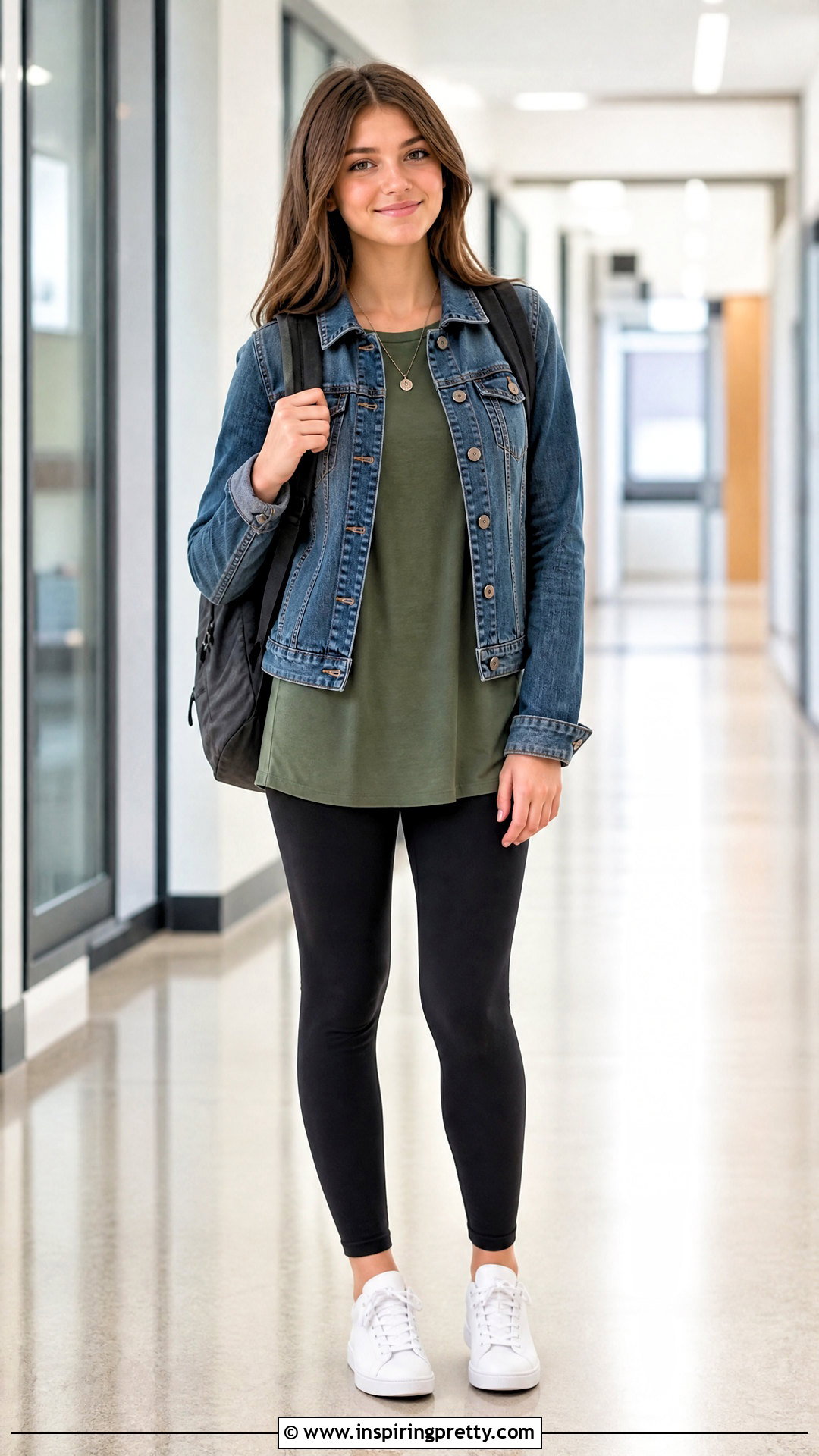 Tunic Top And Black Leggings Outfit - 50 cute tops for school ideas
