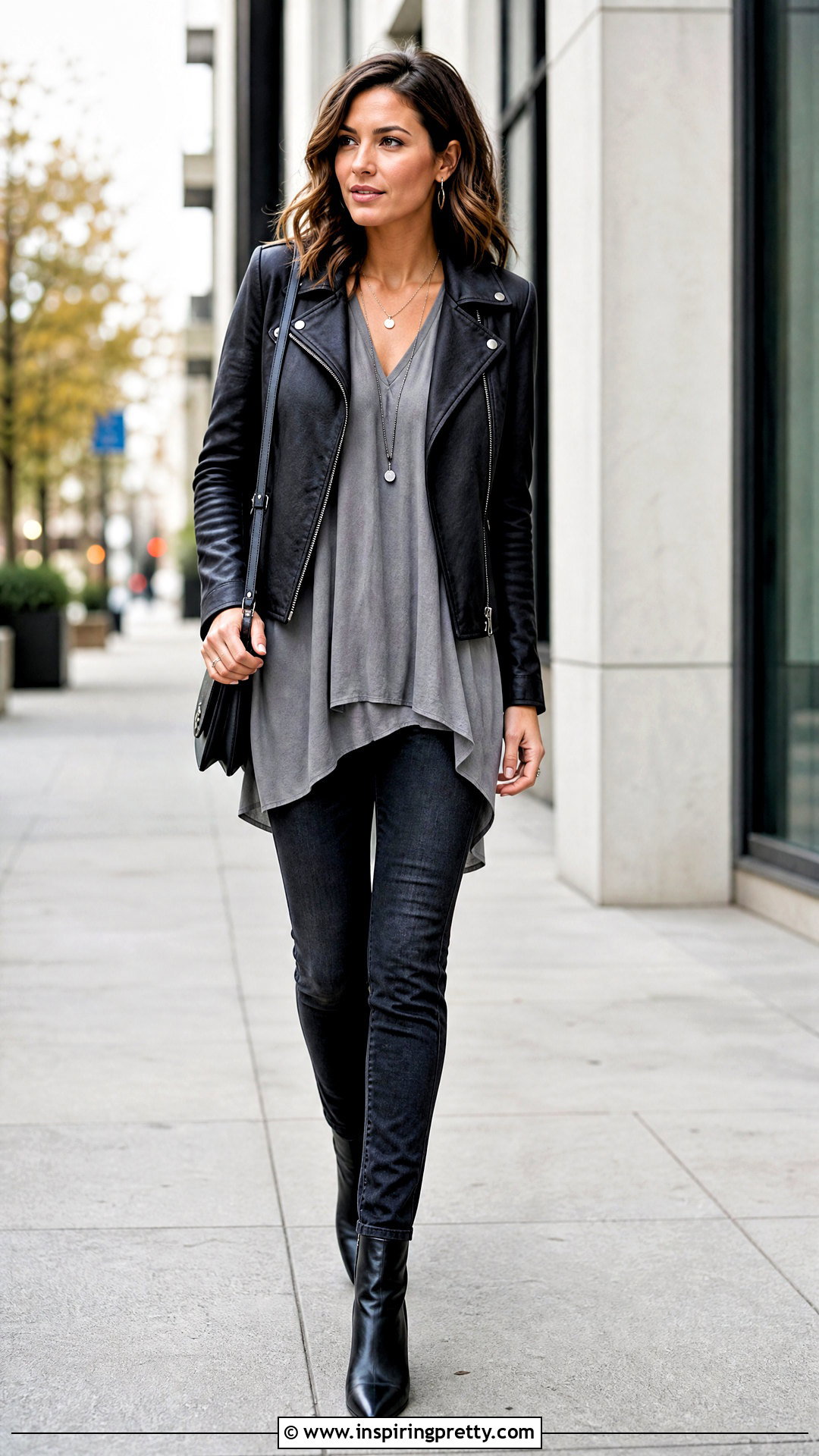 Tunic Top With A Leather Jacket - what is a tunic top (20 ways)