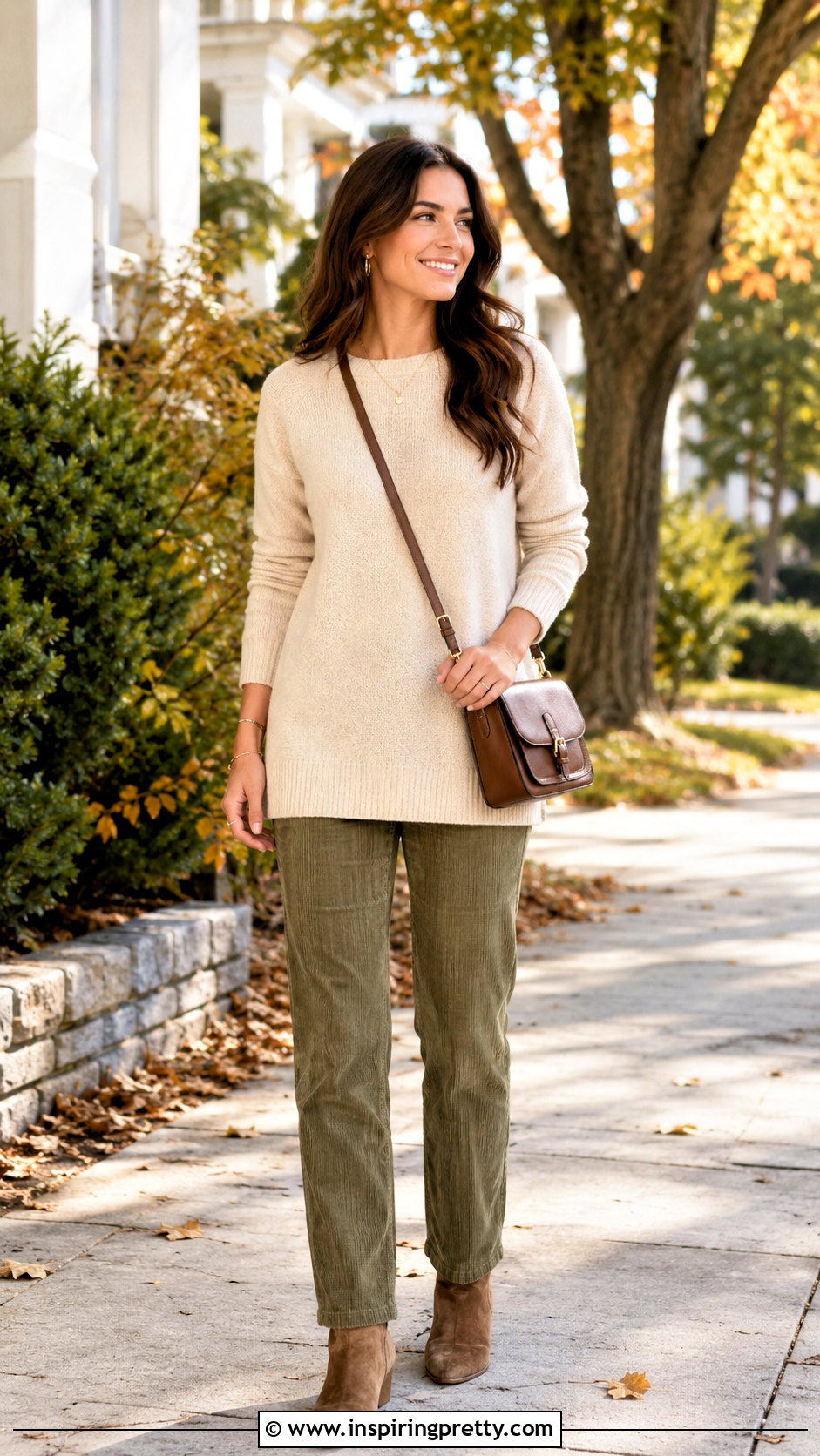 Tunic Top With Corduroy Pants - 50 Tunic Top outfit ideas