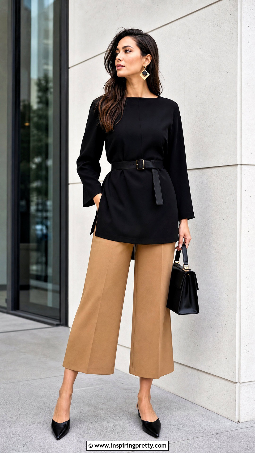 Tunic Top With Culottes - 50 tunic tops outfit ideas