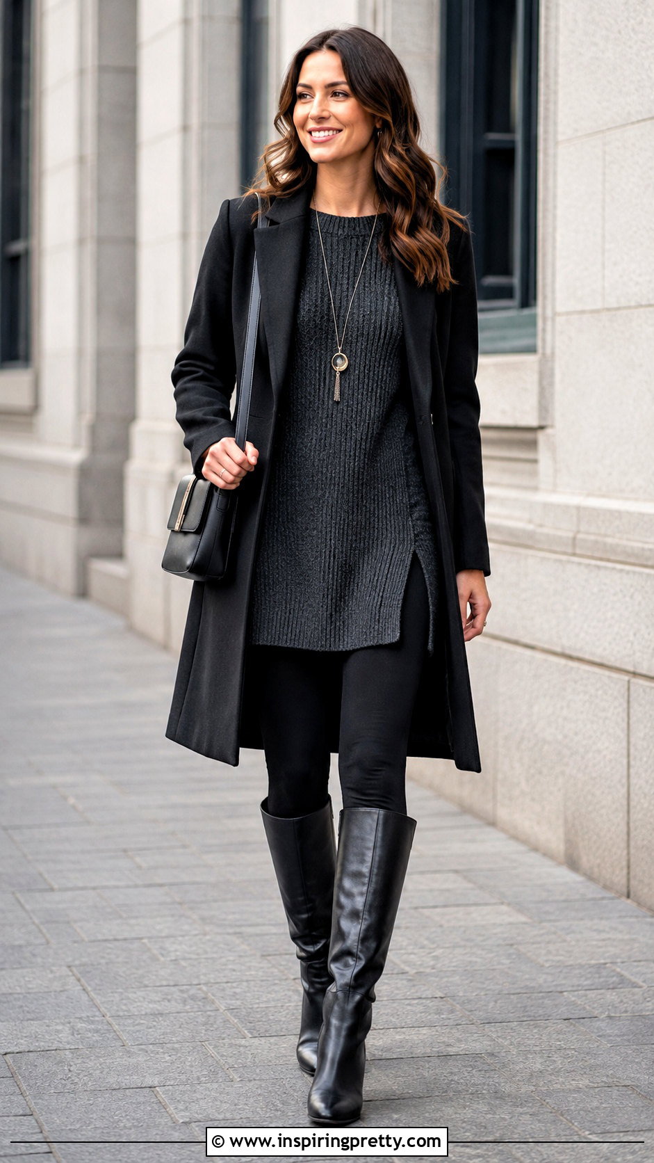 Tunic Top With Leggings And Boots - 50 Women Tops Outfit ideas