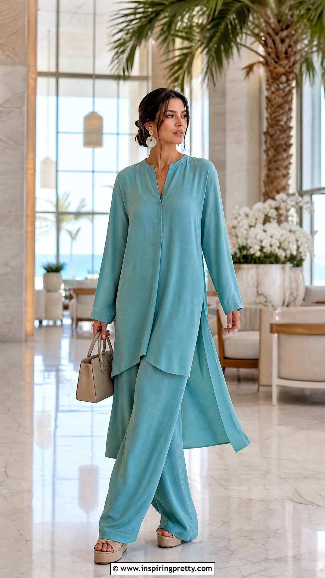 Tunic Top With Palazzo Pants - 50 tunic tops outfit ideas