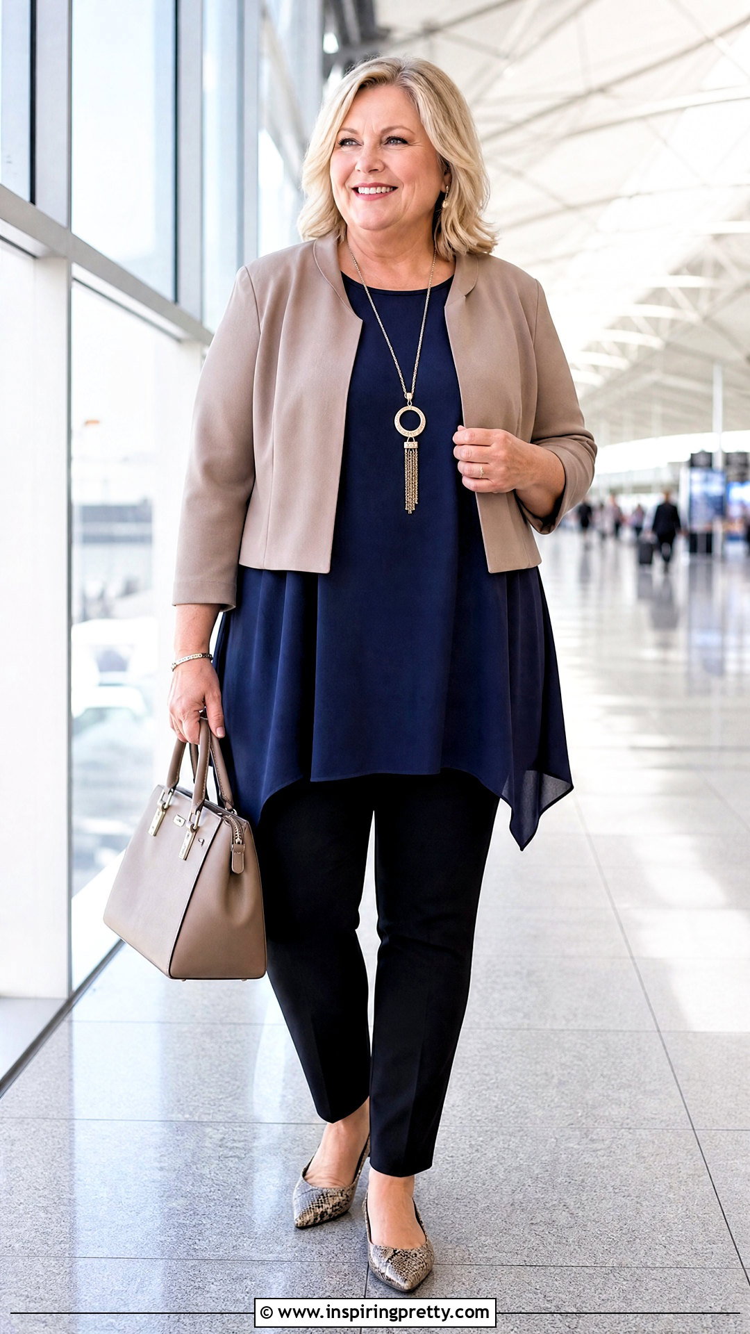 Tunic Top With Slim Pants - 50 spring tops outfit ideas