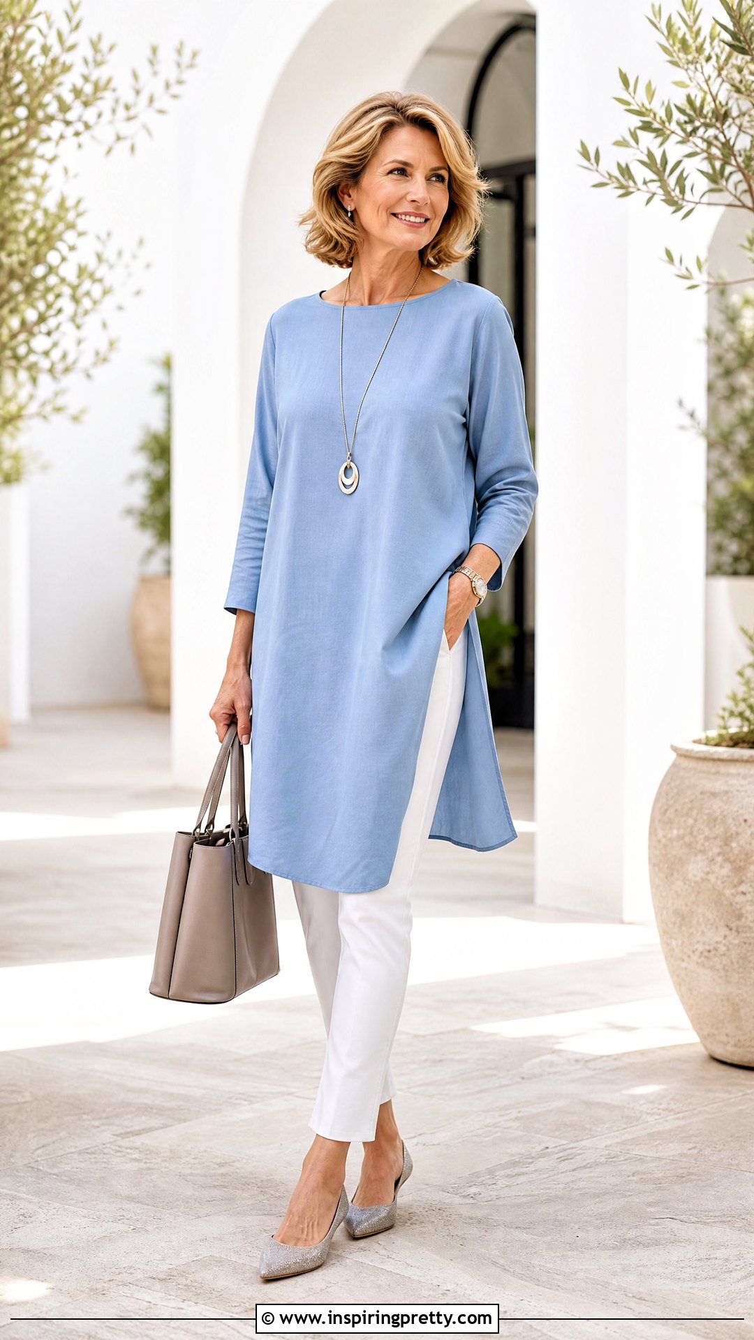 Tunic Top With Slim Pants - 25 Female Tops Names