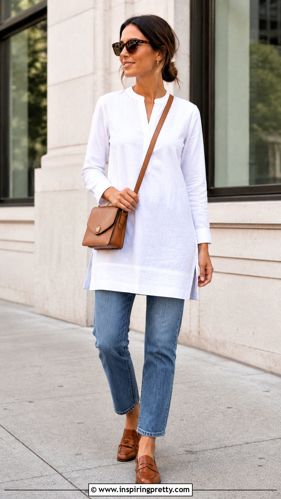 Tunic Top With Straight Leg Jeans - what to wear with a tunic top (25 ways)