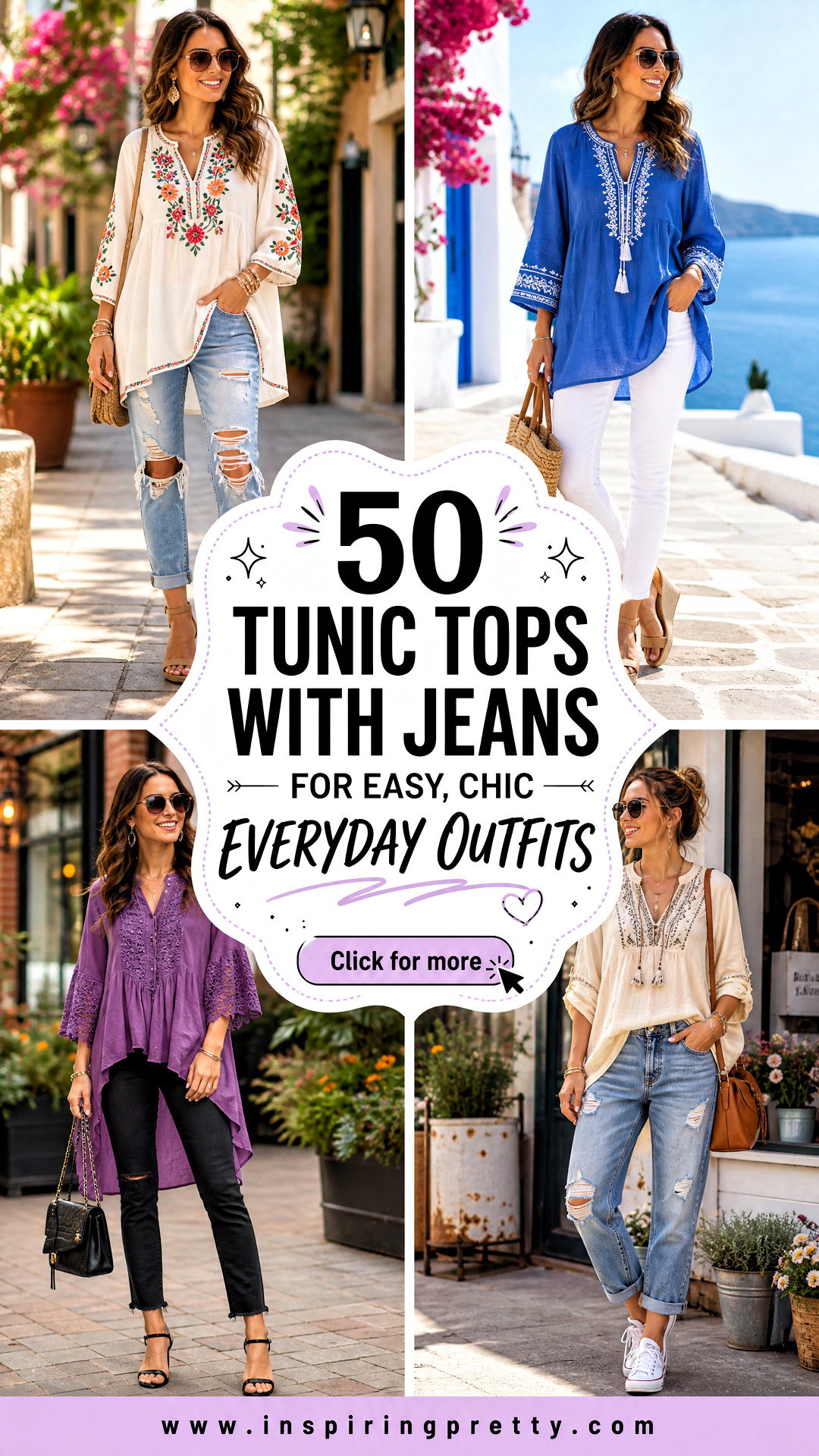 50 Tunic Tops With Jeans for Easy Chic Everyday Outfits - 50 Tunic Tops With Jeans for Easy, Chic Everyday Outfits