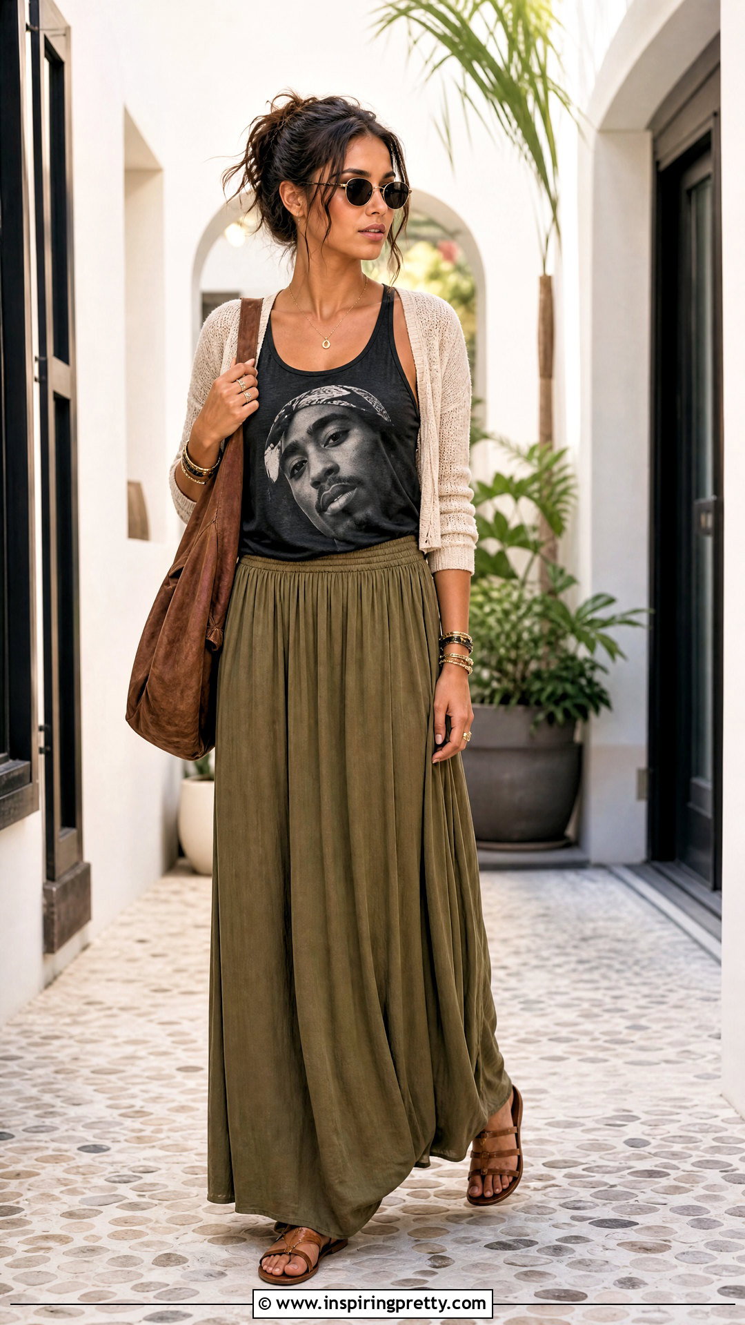 Tupac Tank Top With Maxi Skirt - 25 Tupac Tank Top Outfit ideas