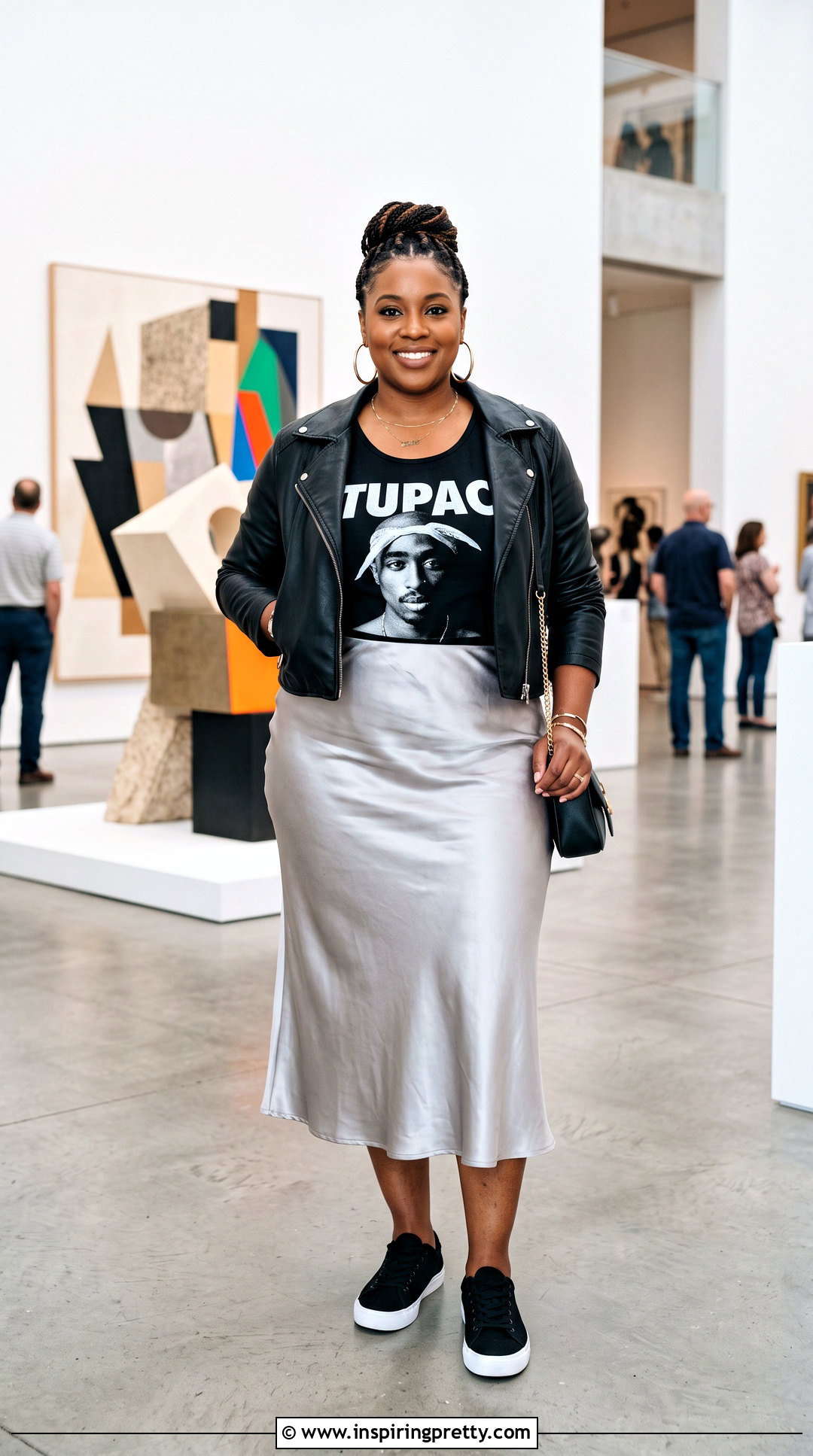 Tupac Tank Top With Satin Midi Skirt - 25 Tupac Tank Top Outfit ideas