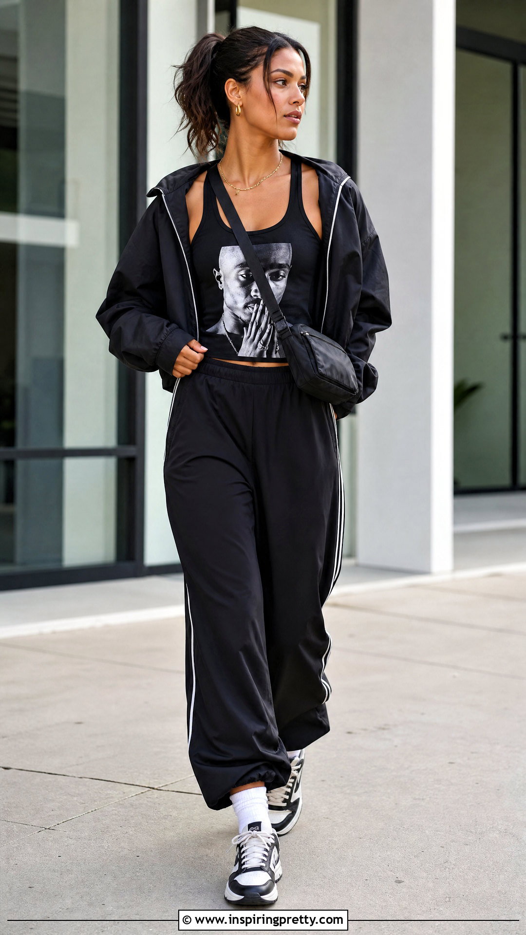 Tupac Tank Top With Track Pants - 25 Tupac Tank Top Outfit ideas