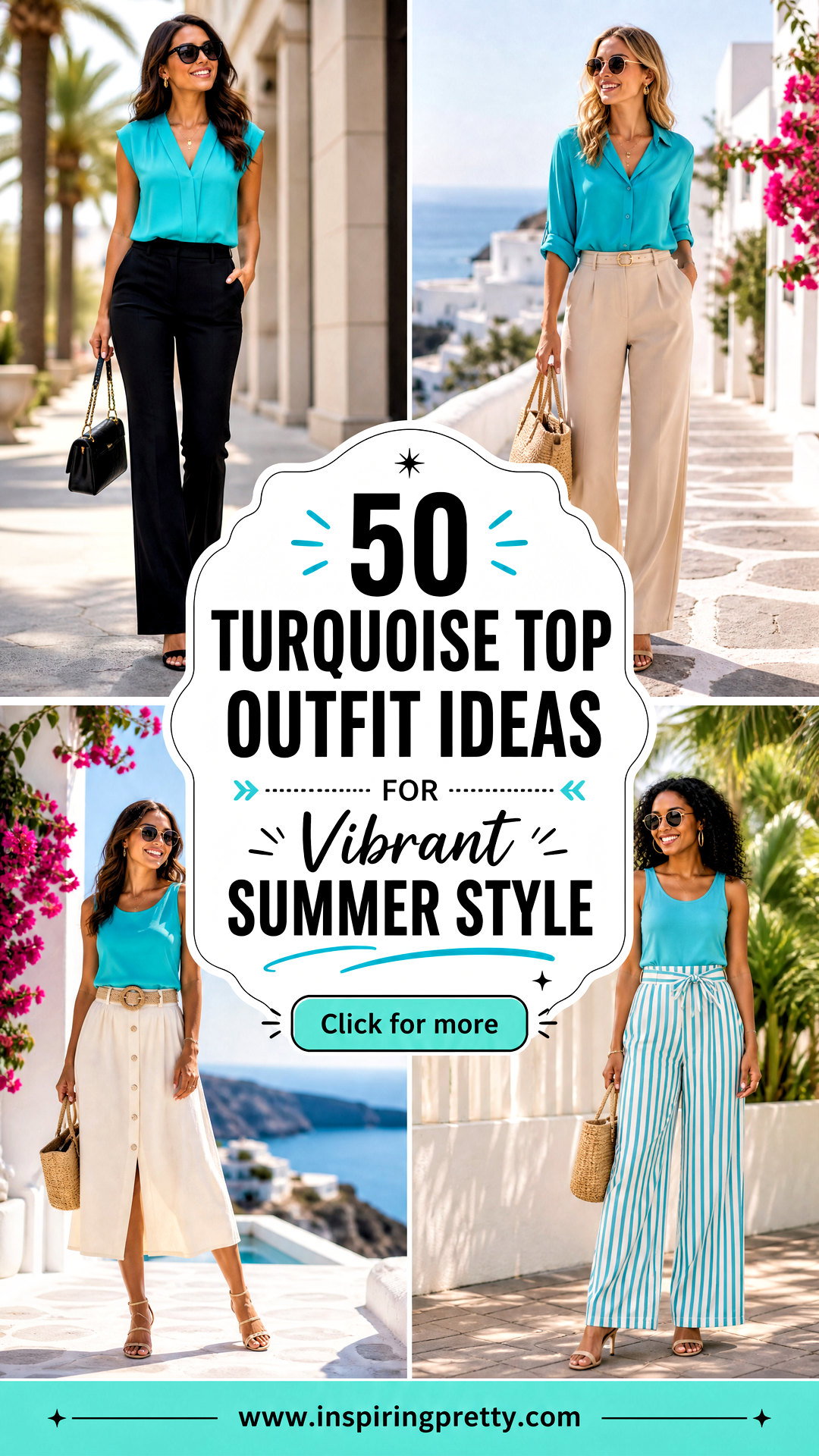 50 Turquoise Top Outfit Ideas for Vibrant Summer Style - 50 Turquoise Top Outfit Ideas for Vibrant Summer Style