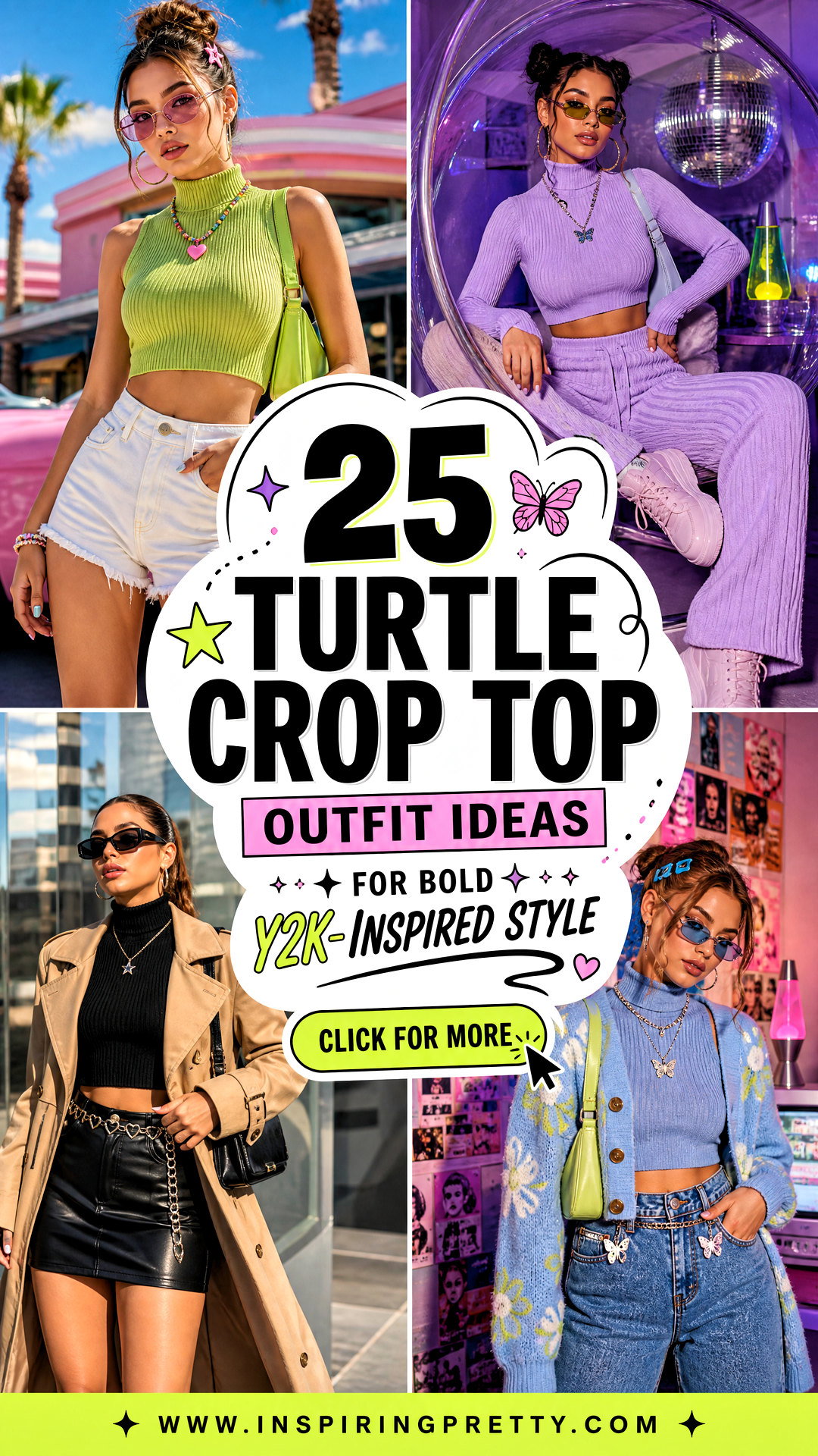 25 Turtle Crop Top Outfit Ideas for Bold Y2K-Inspired Style - 25 Turtle Crop Top Outfit Ideas for Bold Y2K-Inspired Style