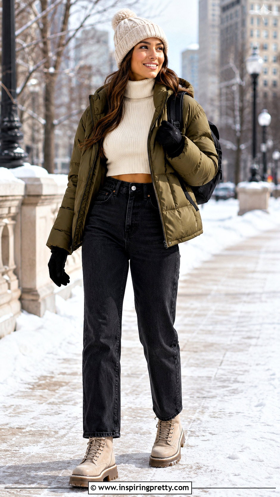 Turtle Crop Top With Cardigan And Jeans - 25 Turtle Crop Top outfit ideas