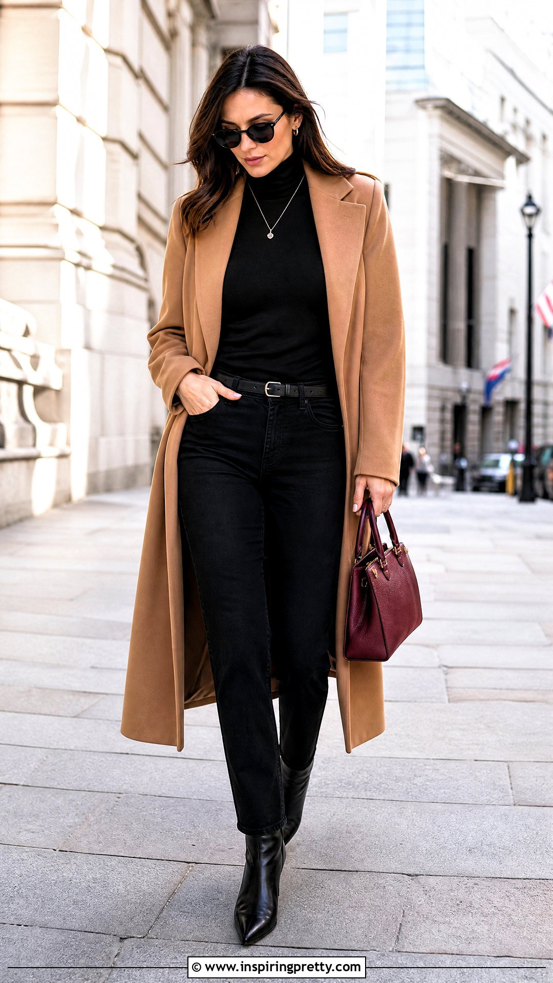 Turtleneck Top And Black Jeans Outfit - 50 aesthetic jeans top outfit ideas