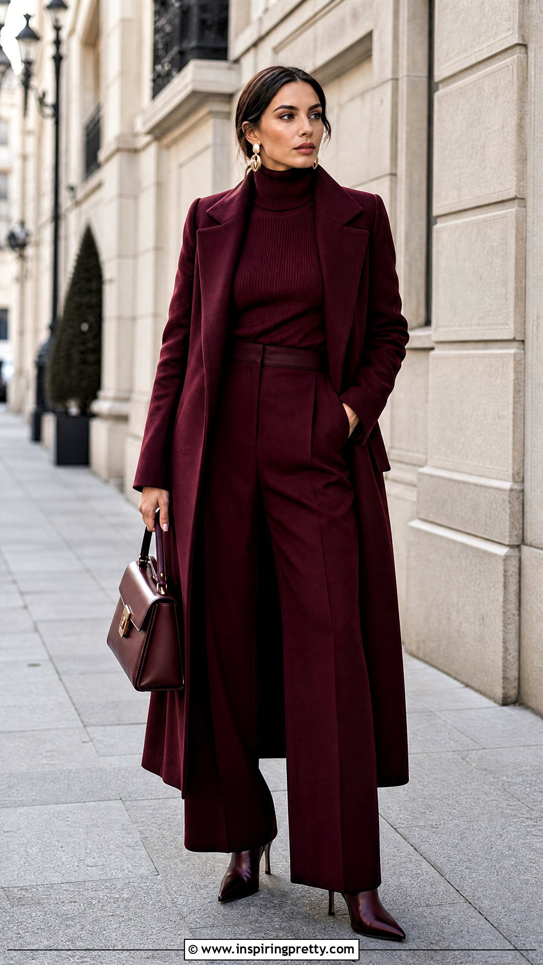 Turtleneck Top And Wide Leg Trouser Set - 50 two pics trouser and tops
