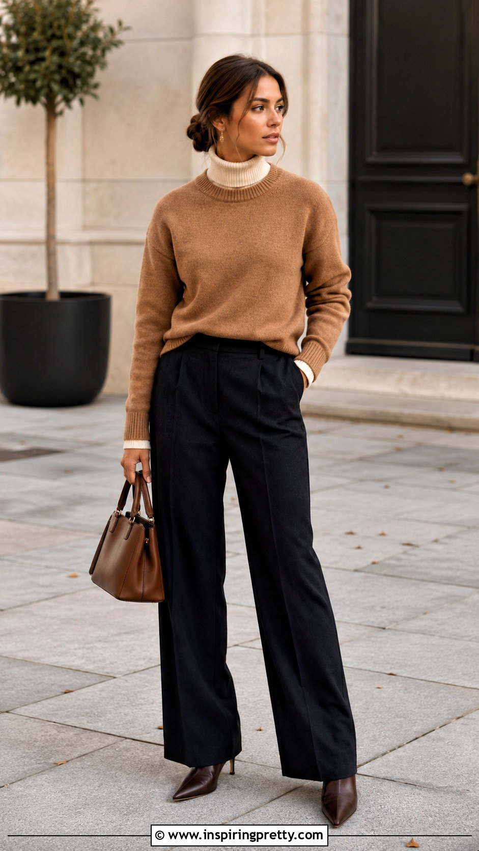 Turtleneck Under Sweater Outfit - 20 layering ideas for tops