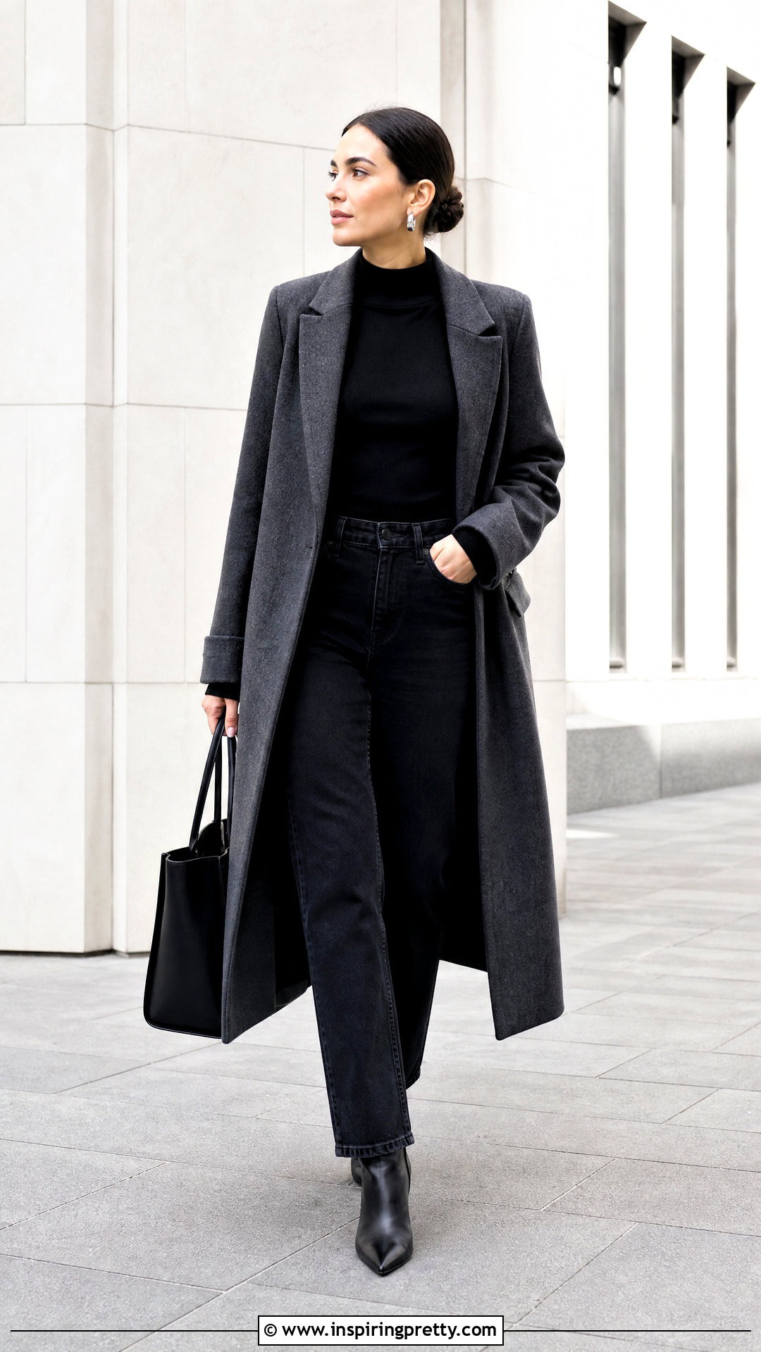 Turtleneck With Black Jeans - 50 trendy jeans top outfit ideas