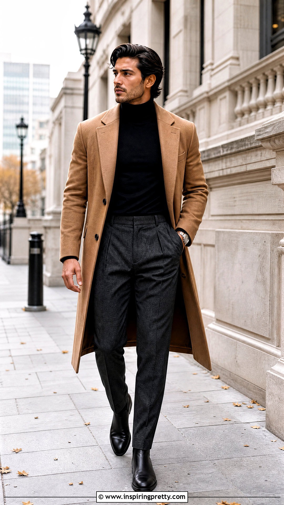 Turtleneck With Tailored Trousers - 50 mens tops outfit ideas