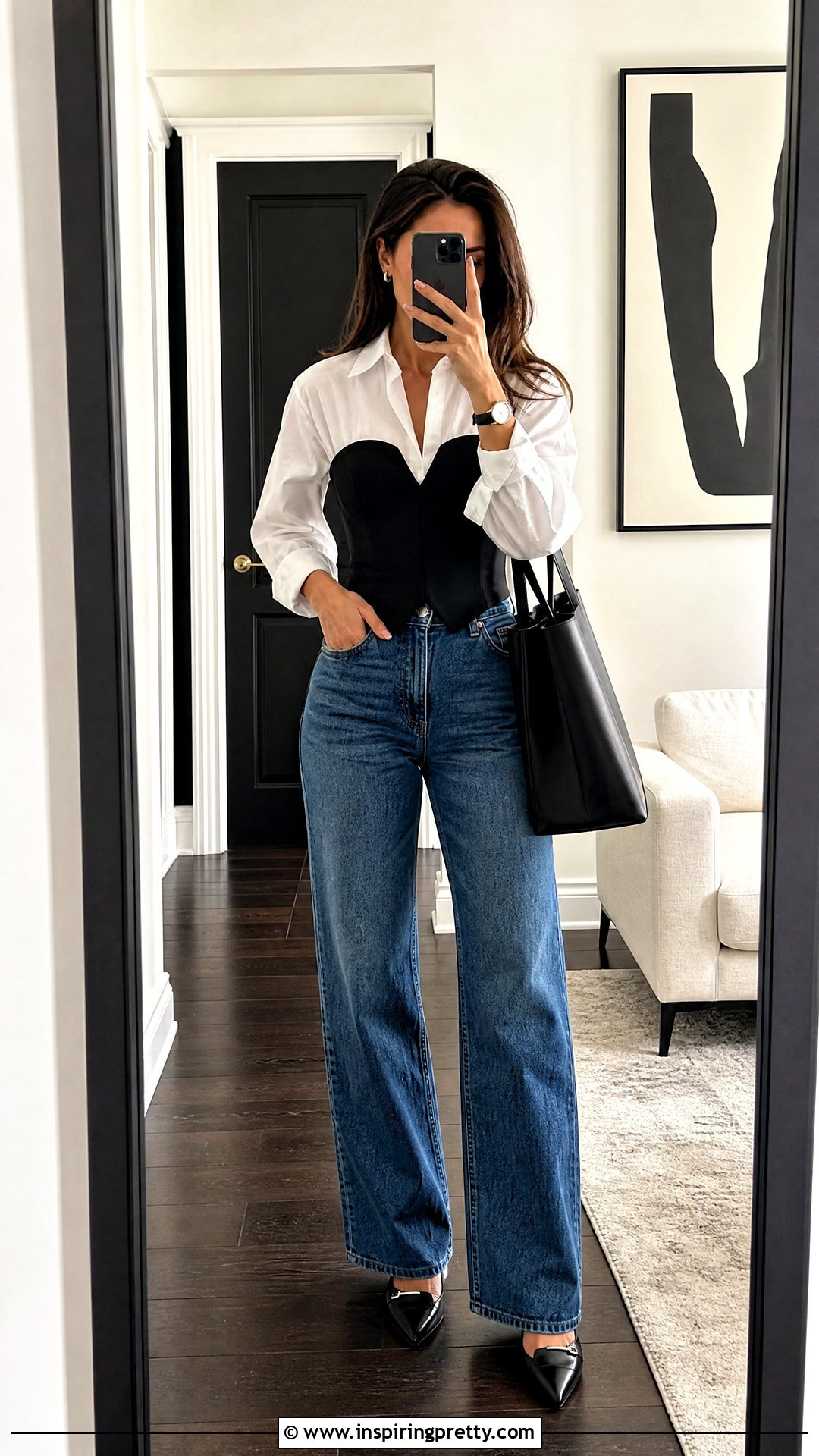 Tuxedo Corset Top Over A Button Down Shirt - 20 Tuxedo Corset Top outfit ideas