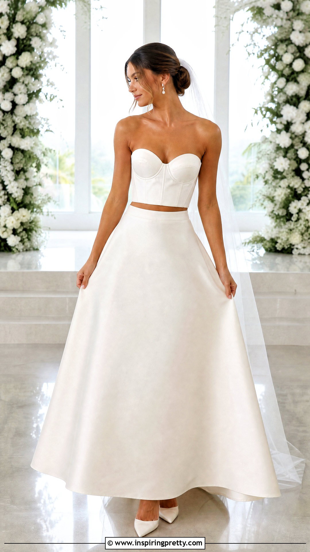 Two Piece Bustier Wedding Dress - 25 wedding dress with bustier top outfit ideas