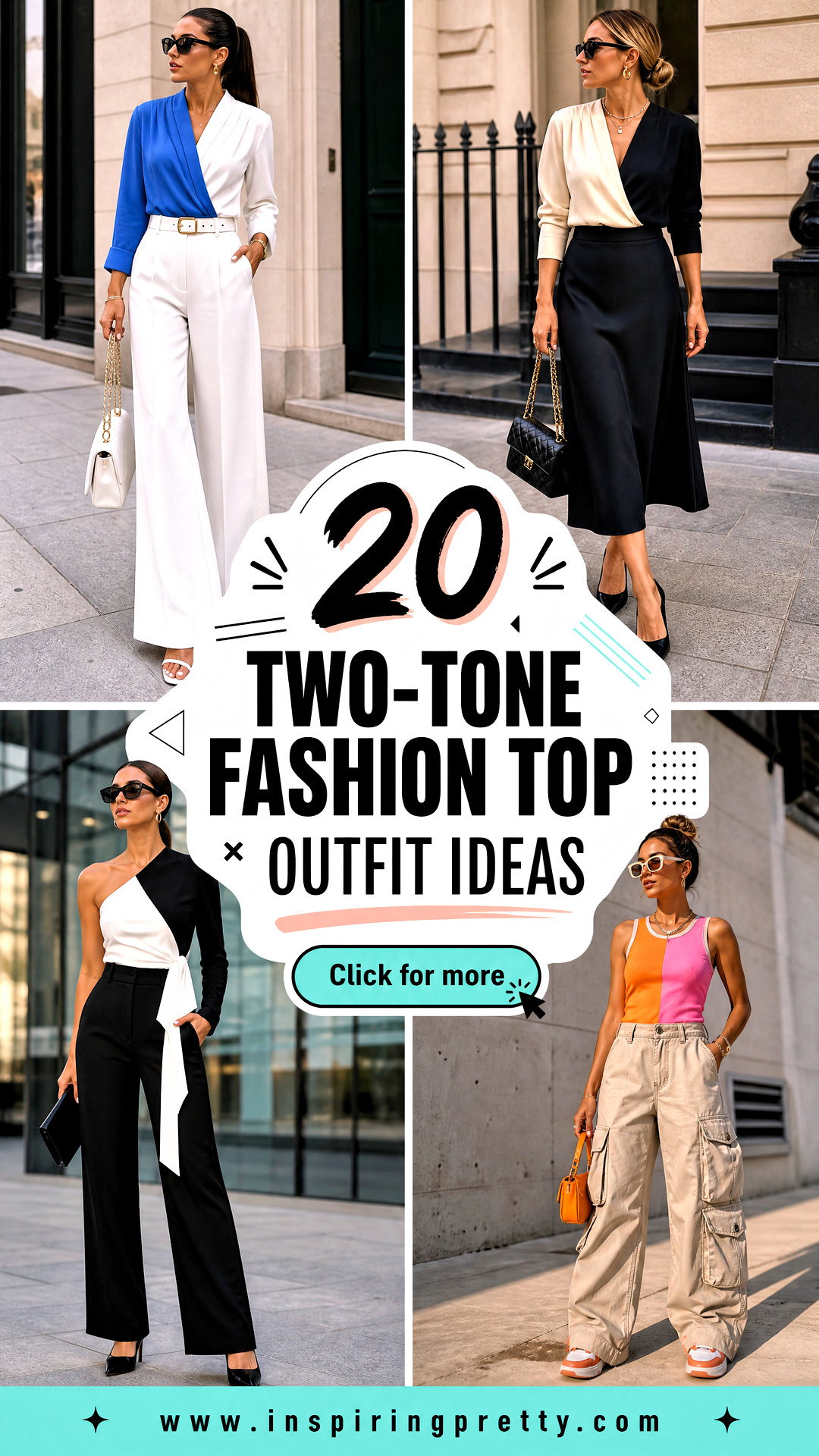 20 Two-Tone Fashion Top Outfit Ideas for Fresh Street Style - 20 Two-Tone Fashion Top Outfit Ideas for Fresh Street Style