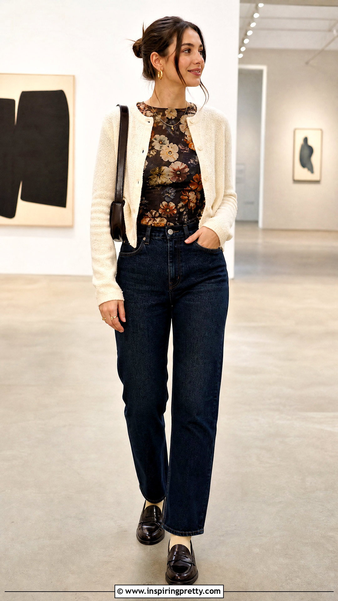 Tyler McGillivary Flower Top With Cropped Cardigan And Jeans - 20 Tyler Mcgillivary Flower Top outfit ideas