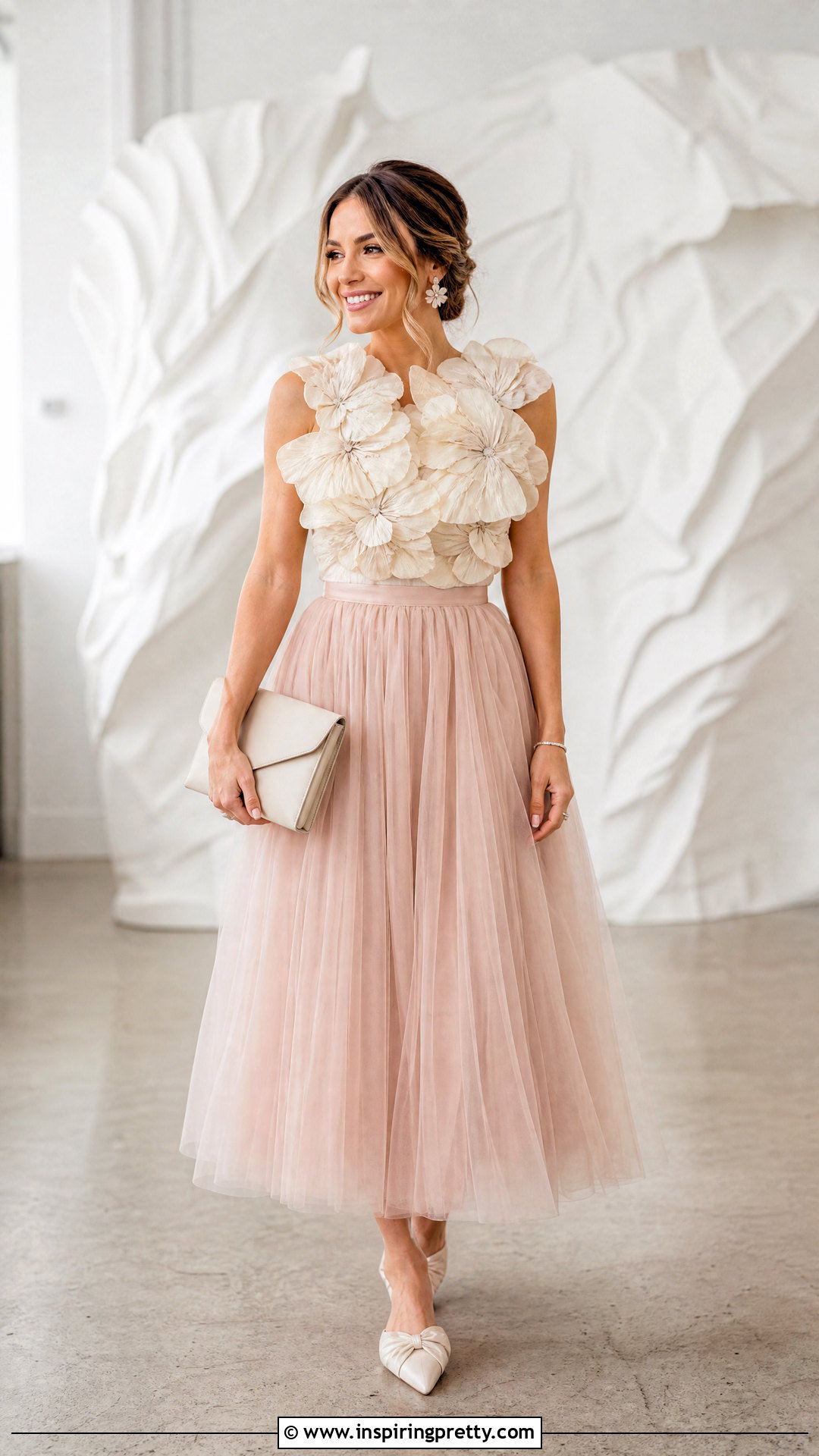 Tyler McGillivary Flower Top With Tulle Midi Skirt - 20 Tyler Mcgillivary Flower Top outfit ideas