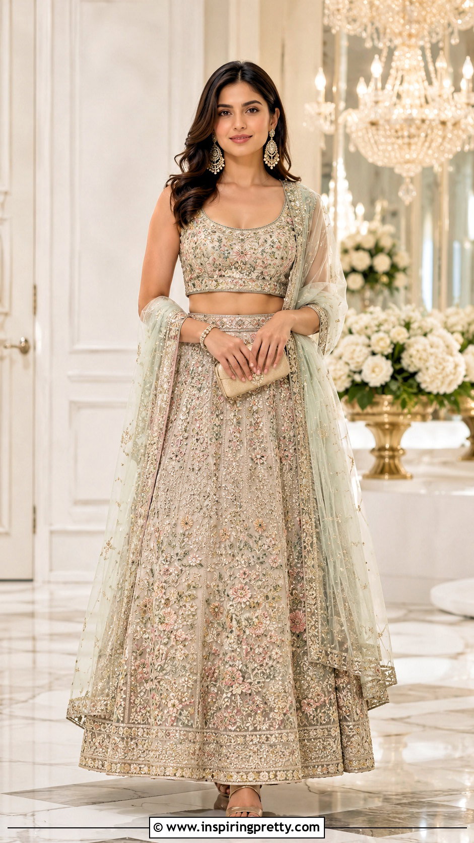 U Neck Blouse With Lehenga - 50 top neck designs