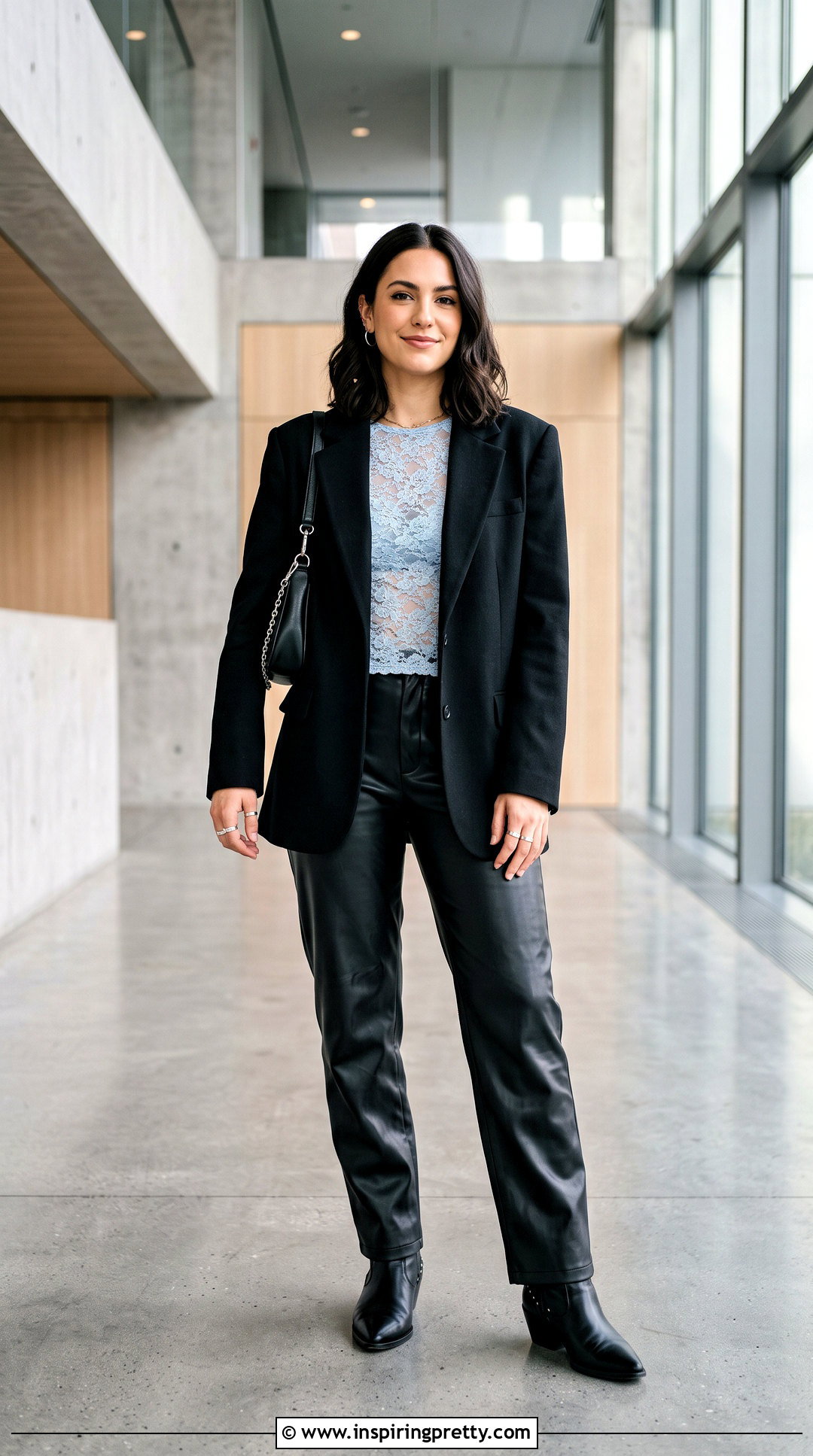 UNIF Melody Top With Faux Leather Pants - 20 unif melody top outfit ideas